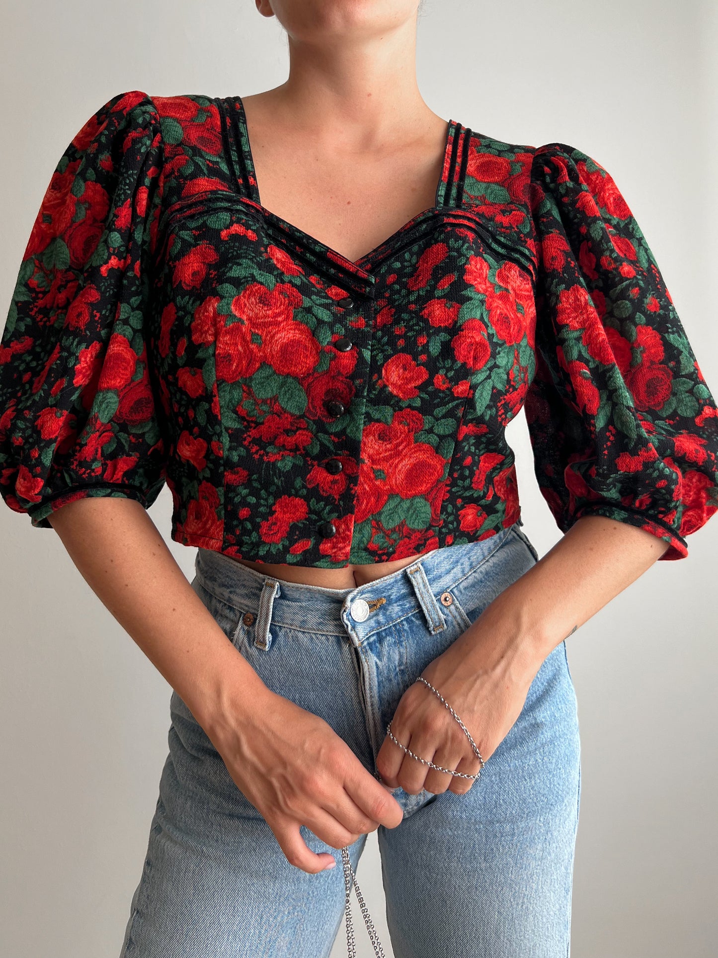 Blusa floreale austriaca