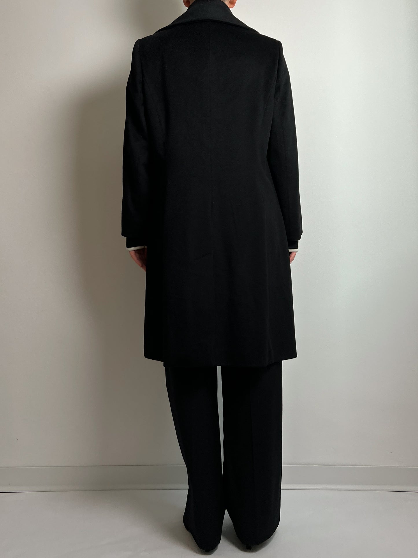 Loro Piana pure wool black coat