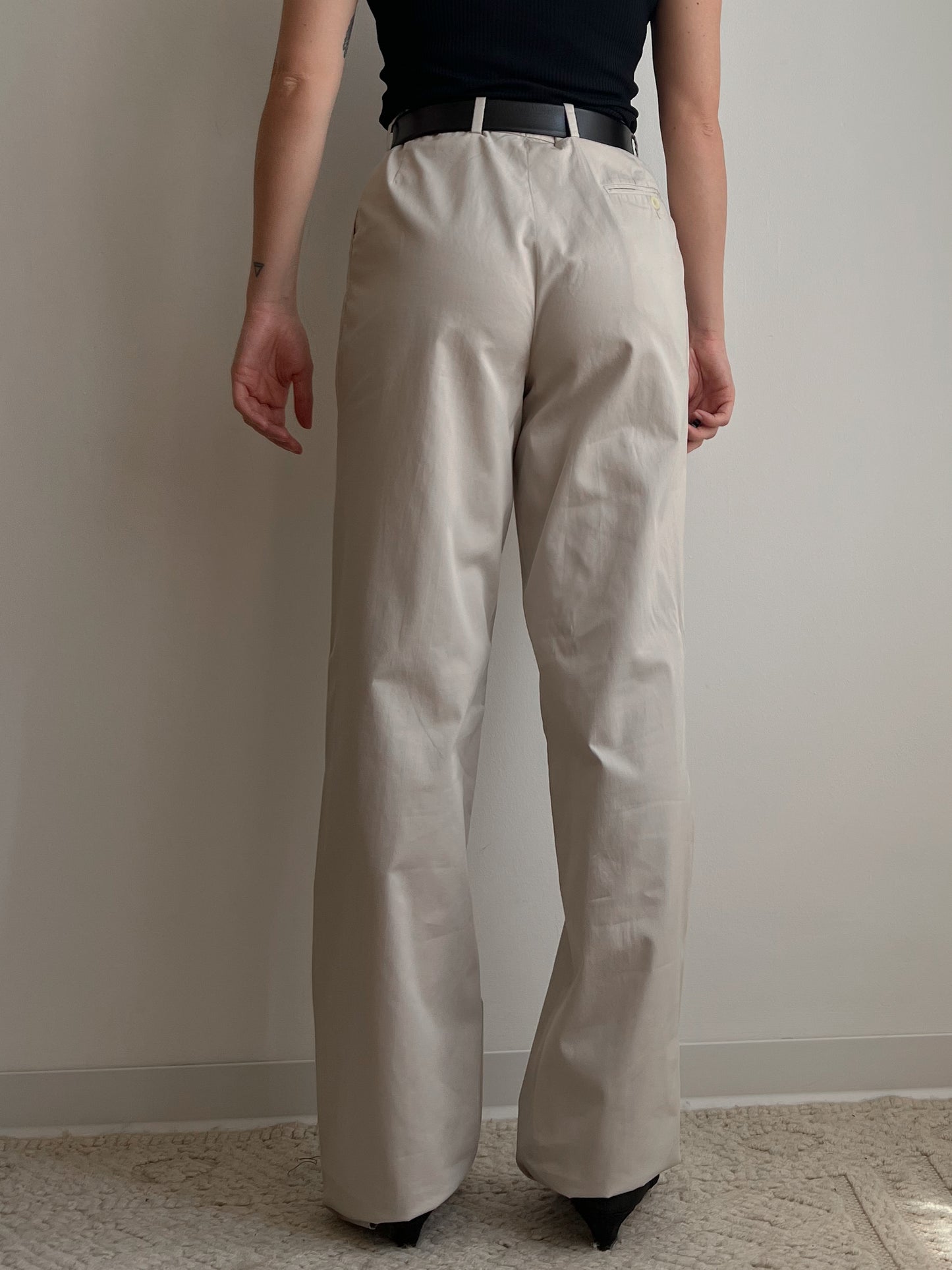 Pantaloni sartoriali avorio