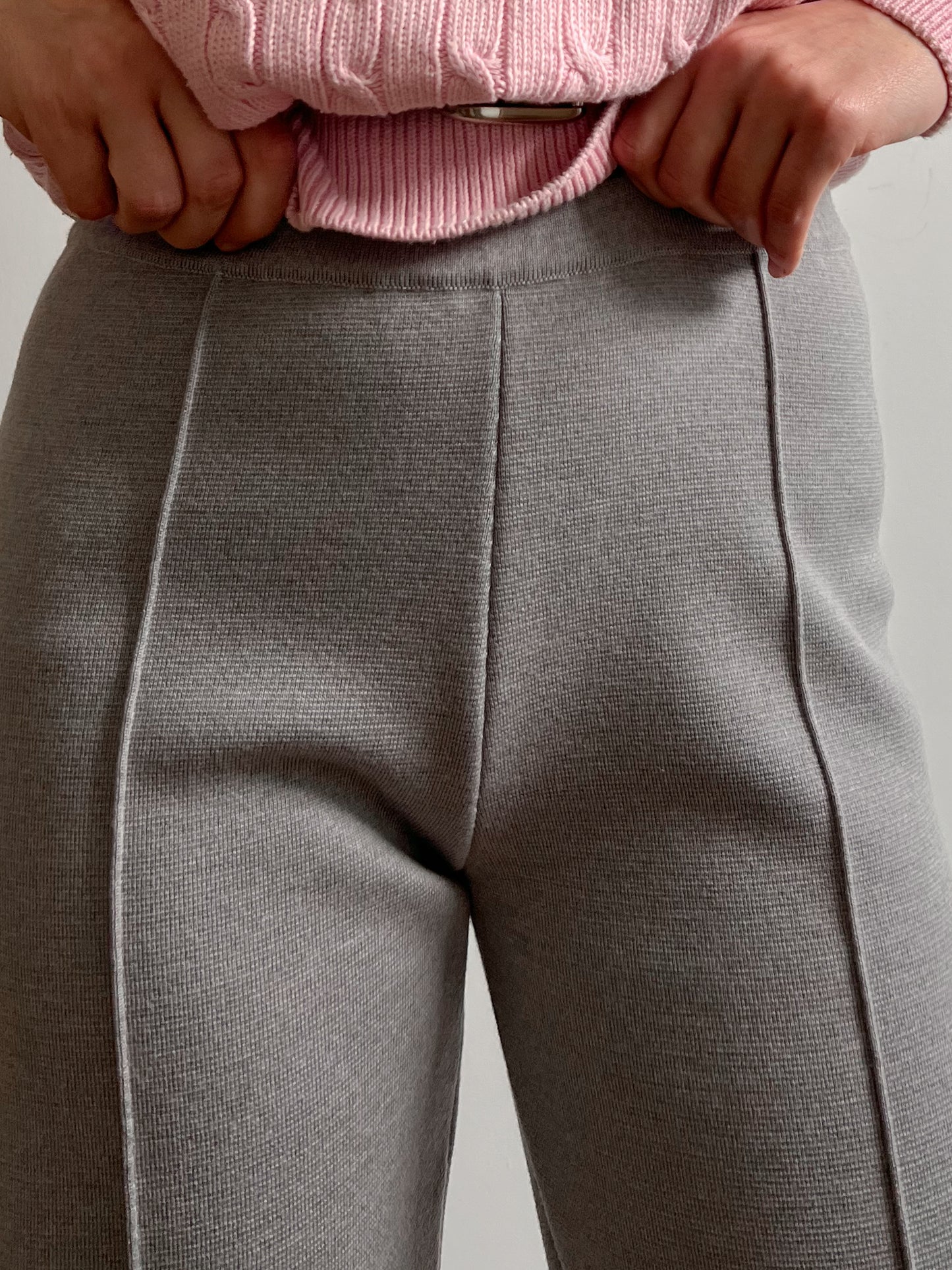 Pure merino wool grey pants