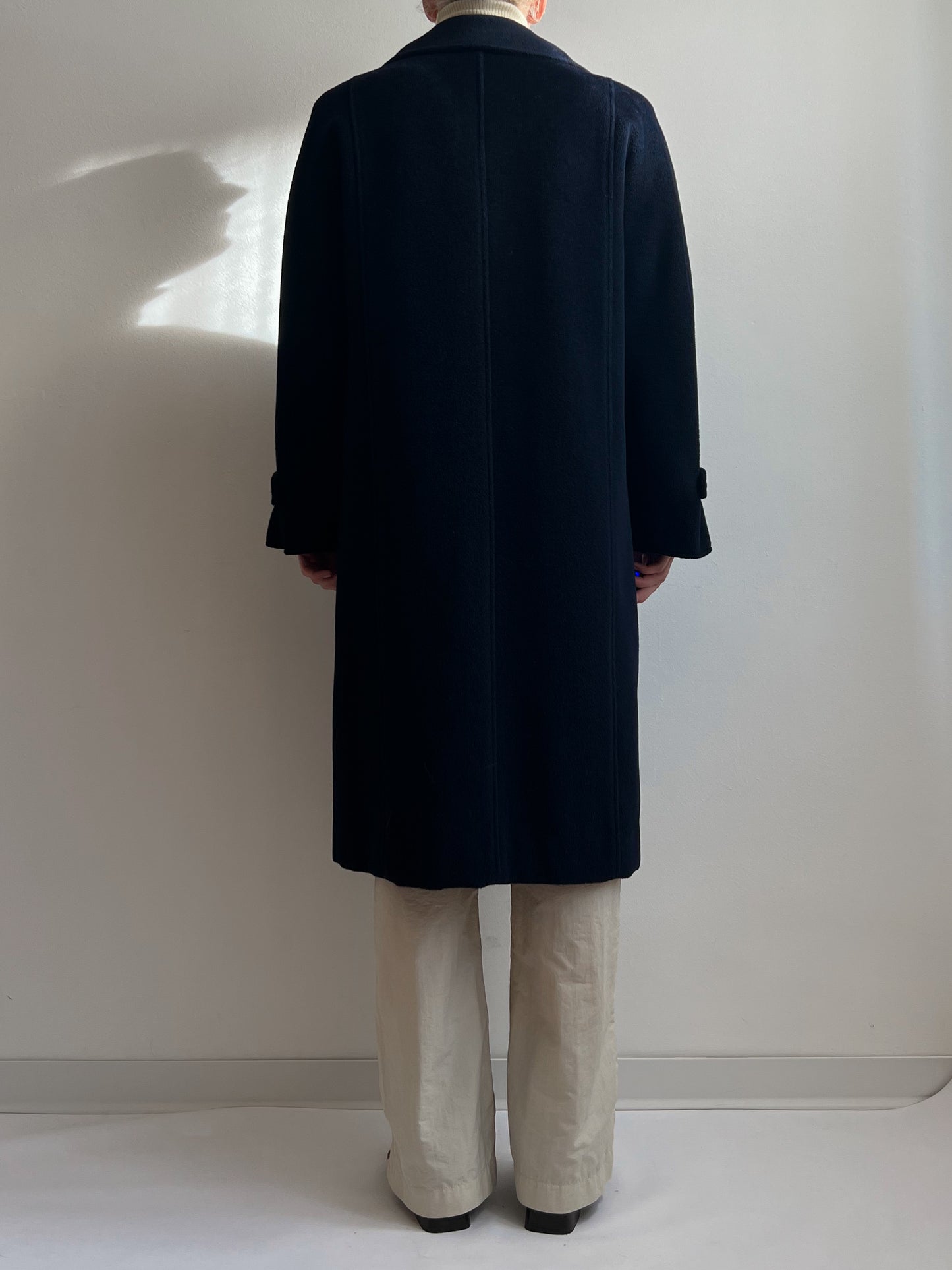 Max Mara wool and cashmere blue coat