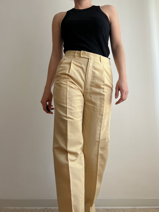 Pantaloni sartoriali in cotone e lino