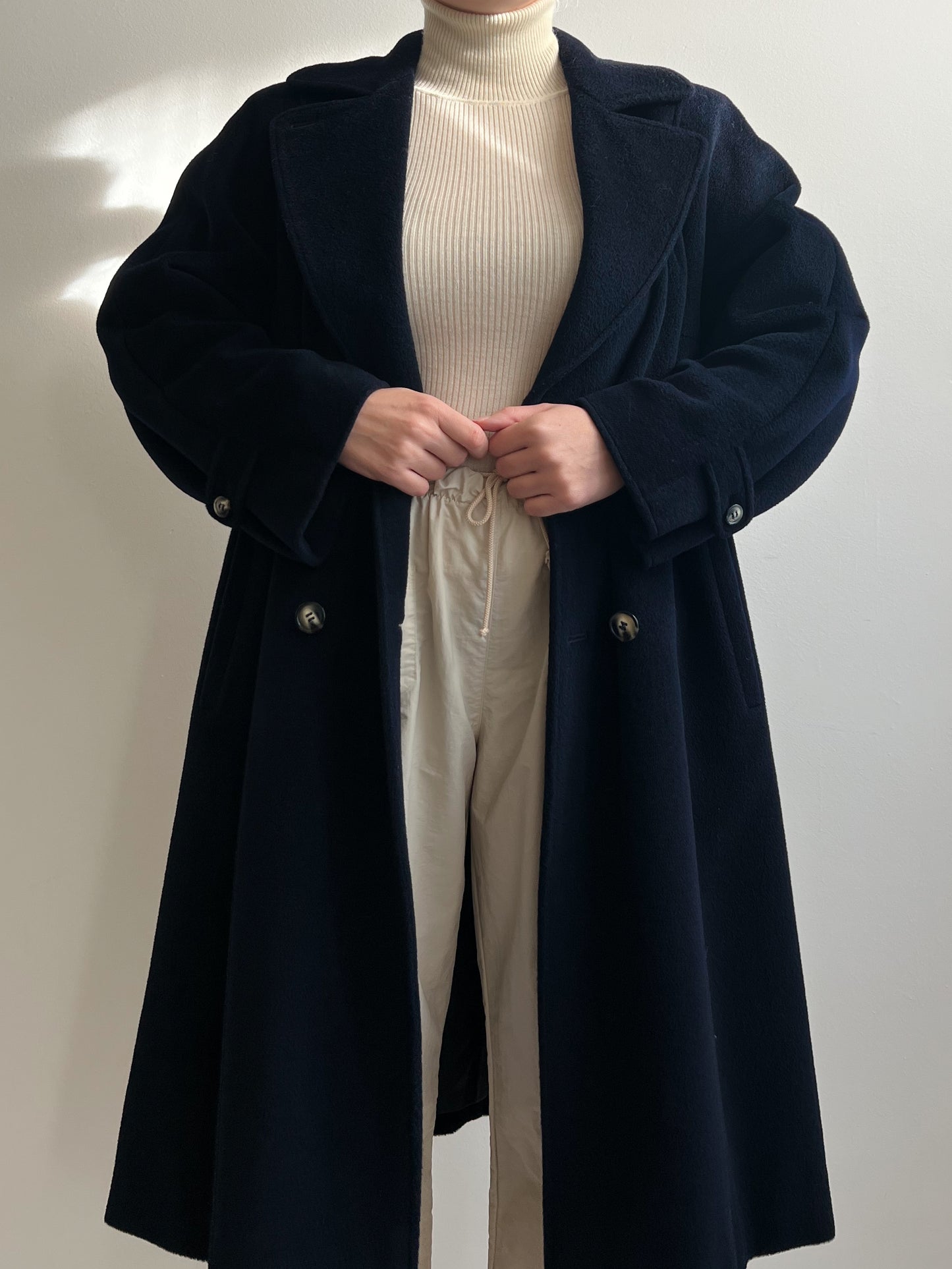 Max Mara wool and cashmere blue coat