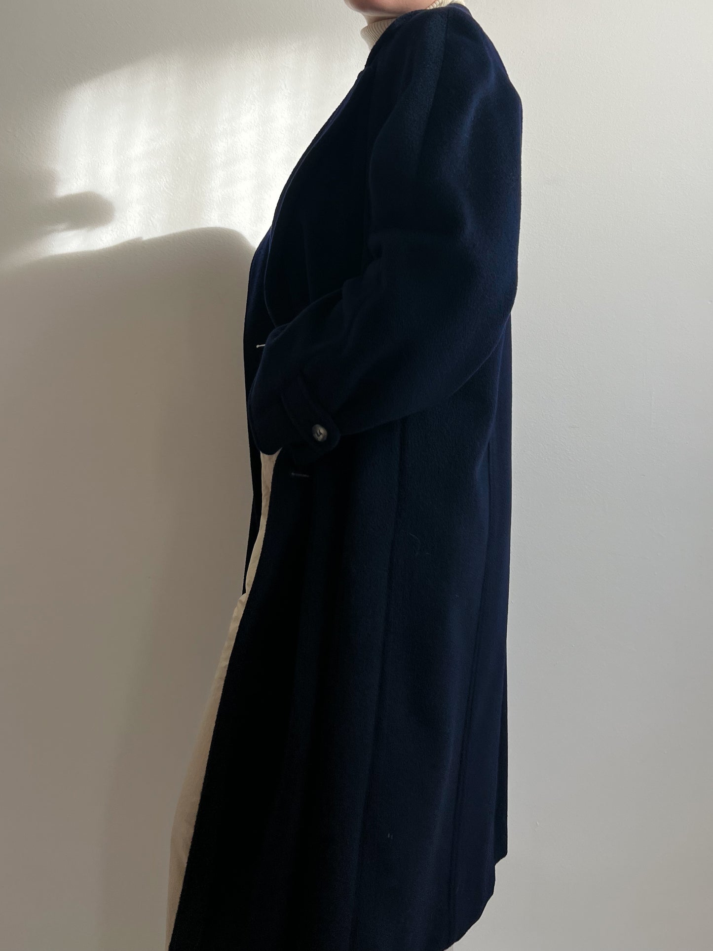 Max Mara wool and cashmere blue coat