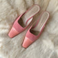 Mules scamosciate rosa