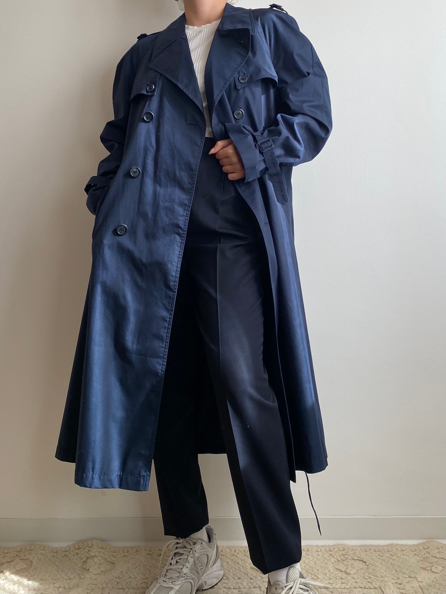 Trench coat blu