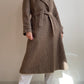 Cappotto in pura lana color tortora