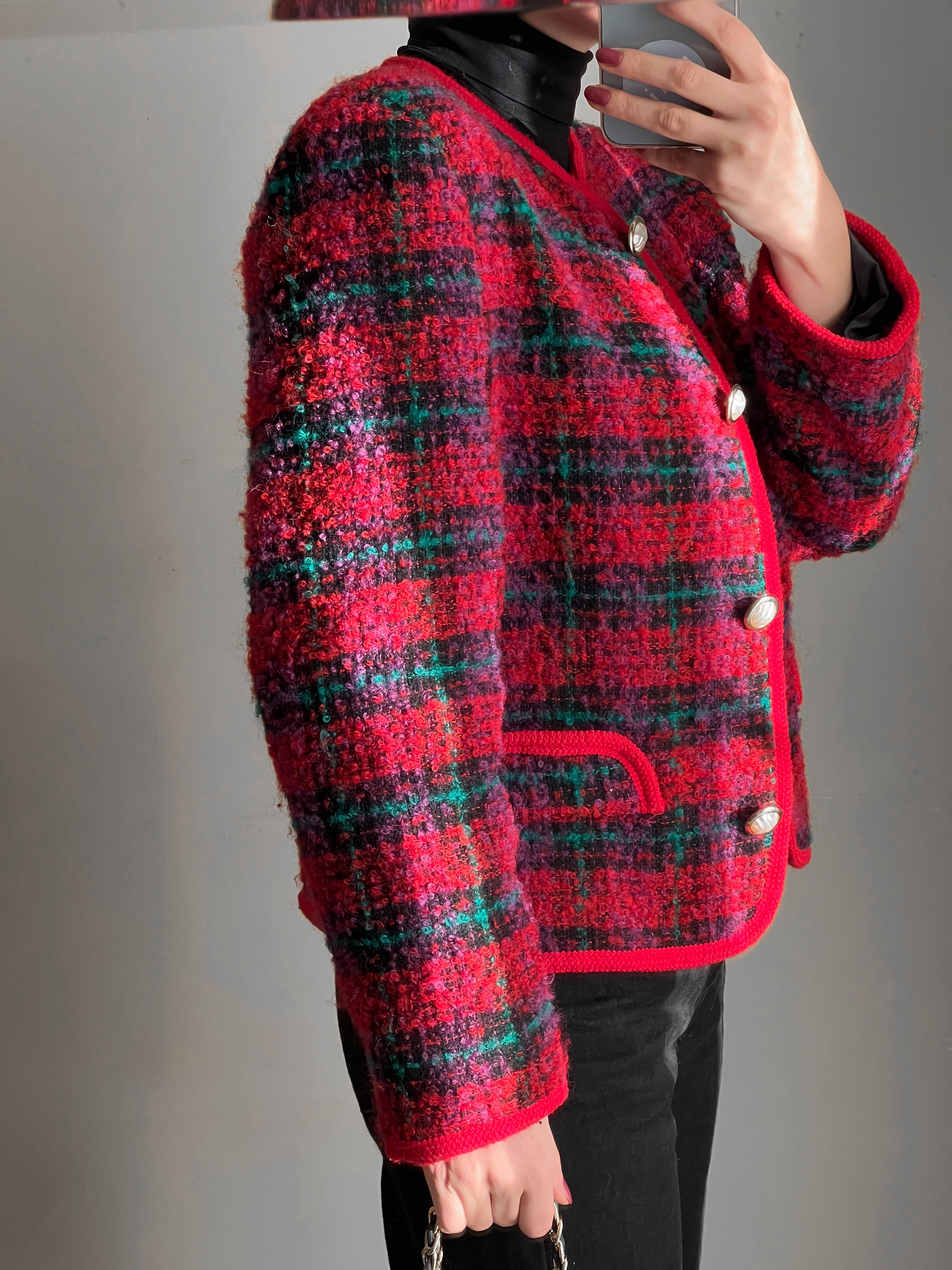 Giacca in lana tartan