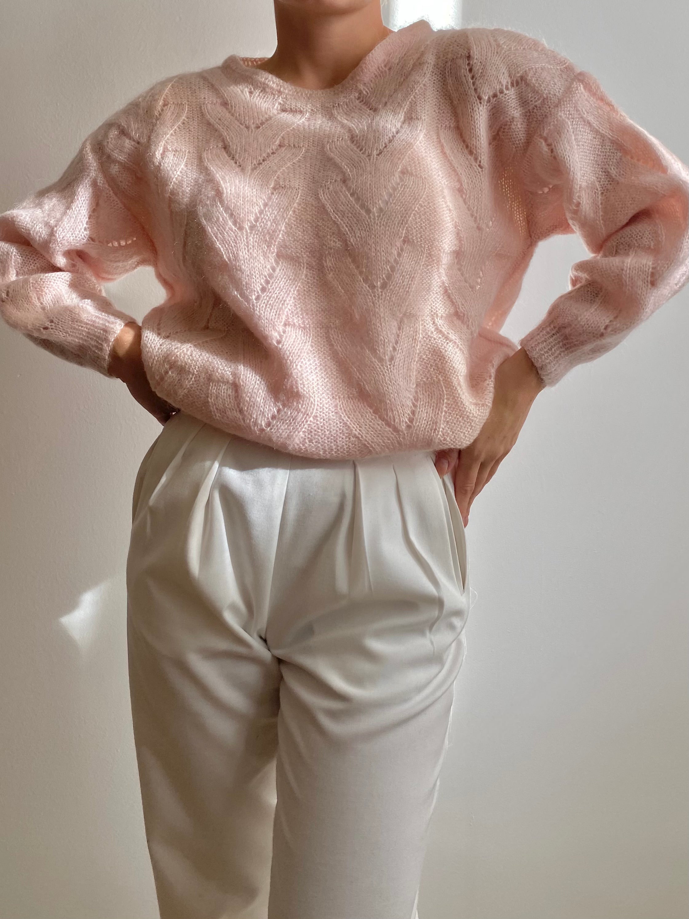 Maglione in lana e mohair