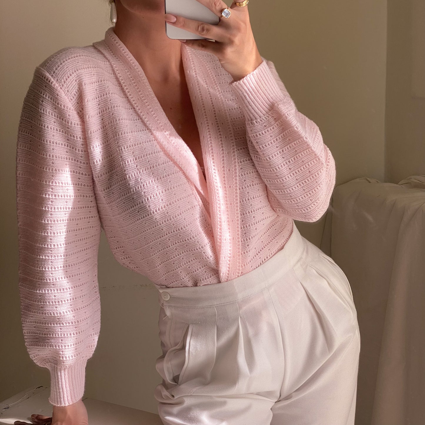 Cardigan rosa confetto