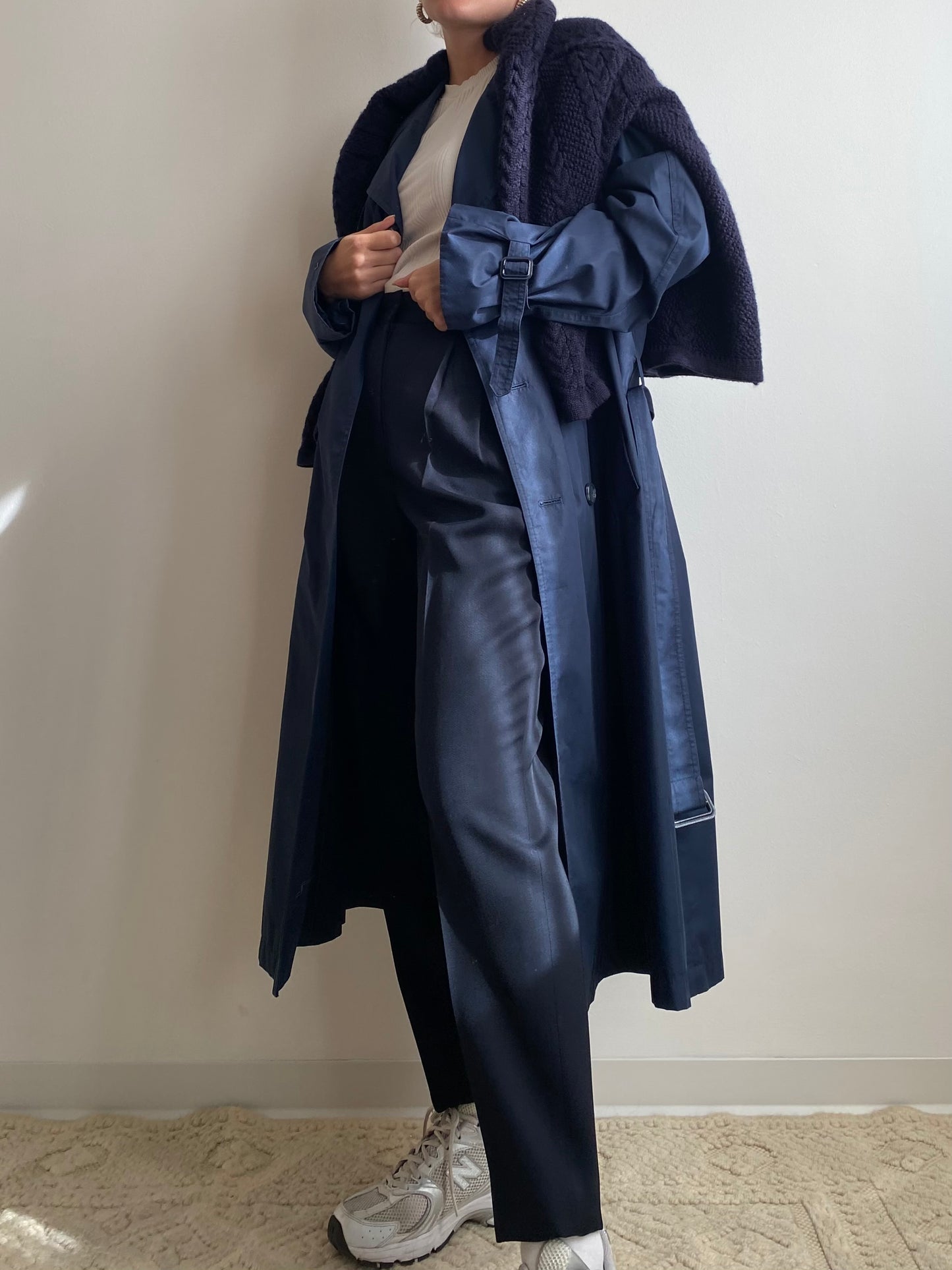 Trench coat blu