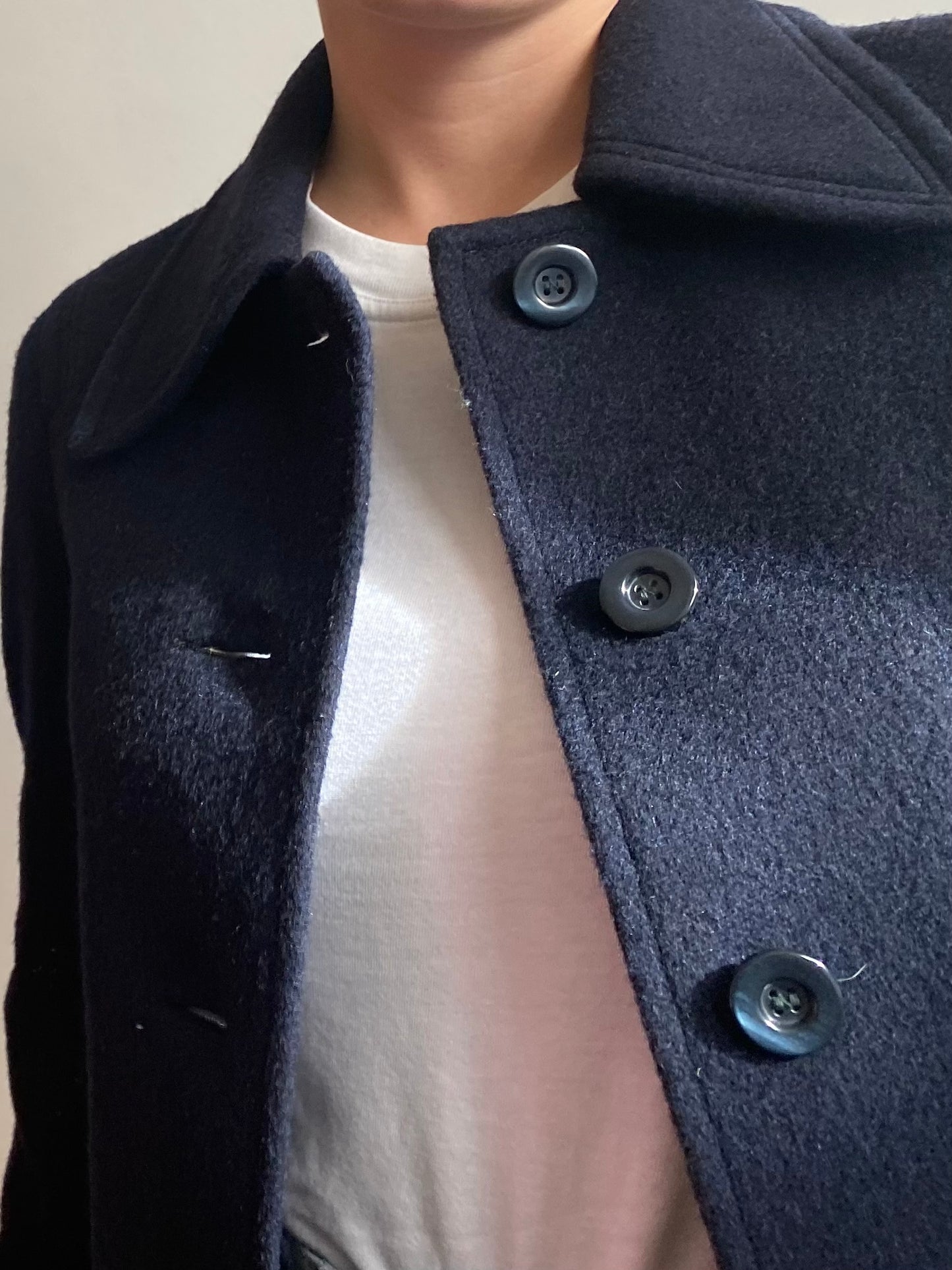 Cappotto loden blu