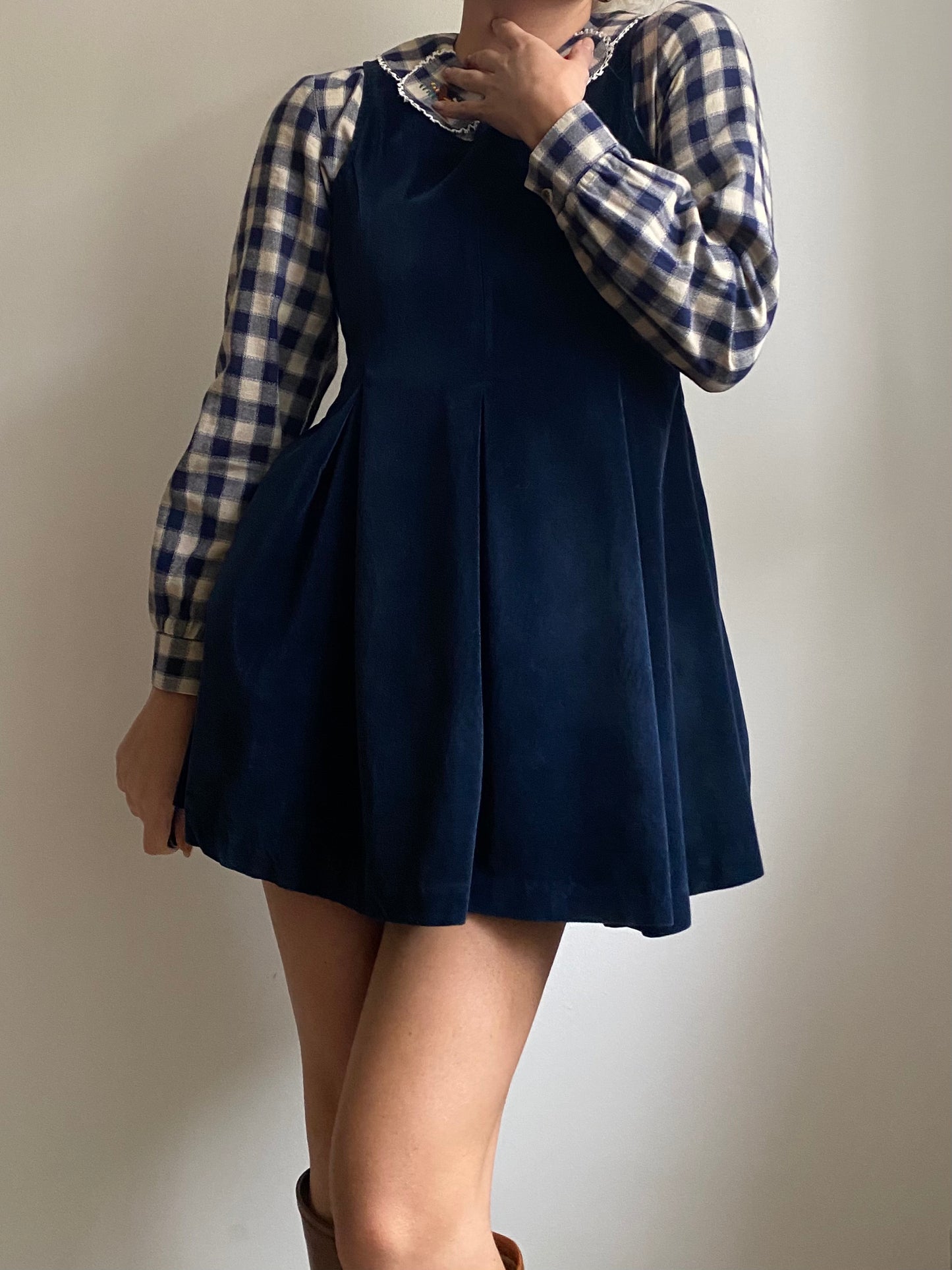 Mini dress in velluto