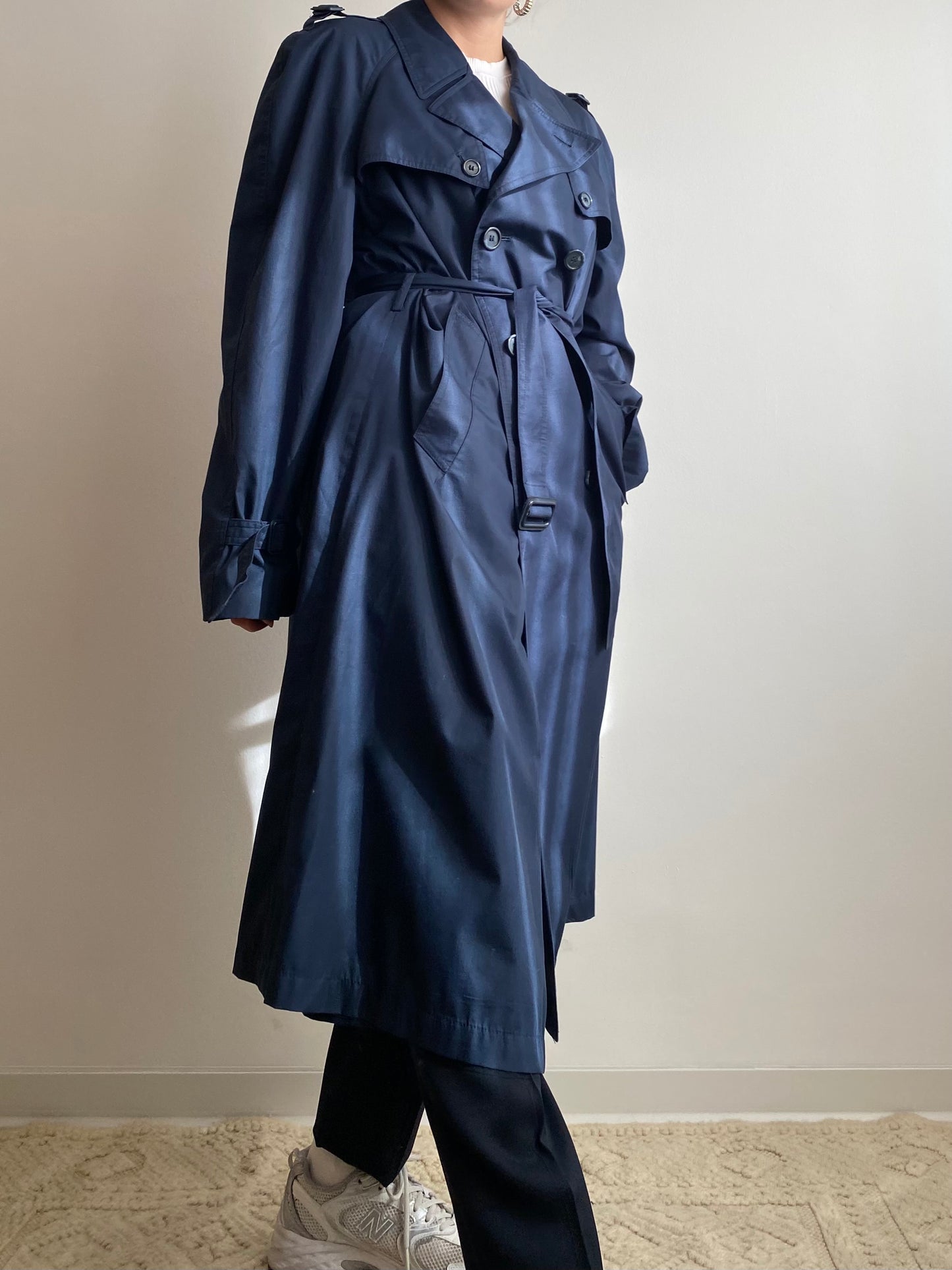 Trench coat blu