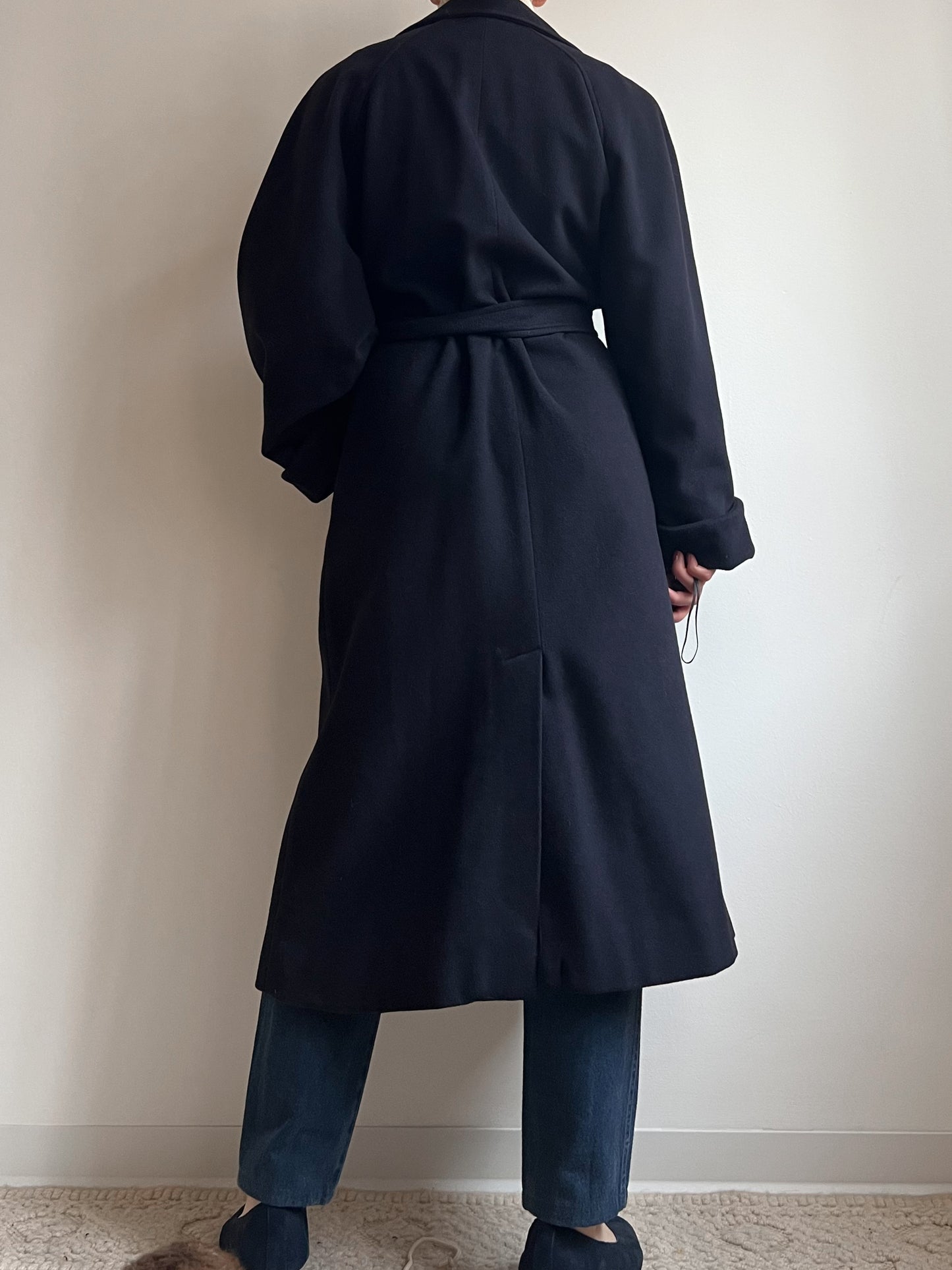 Cappotto blu Loro Piana in lana e cashmere