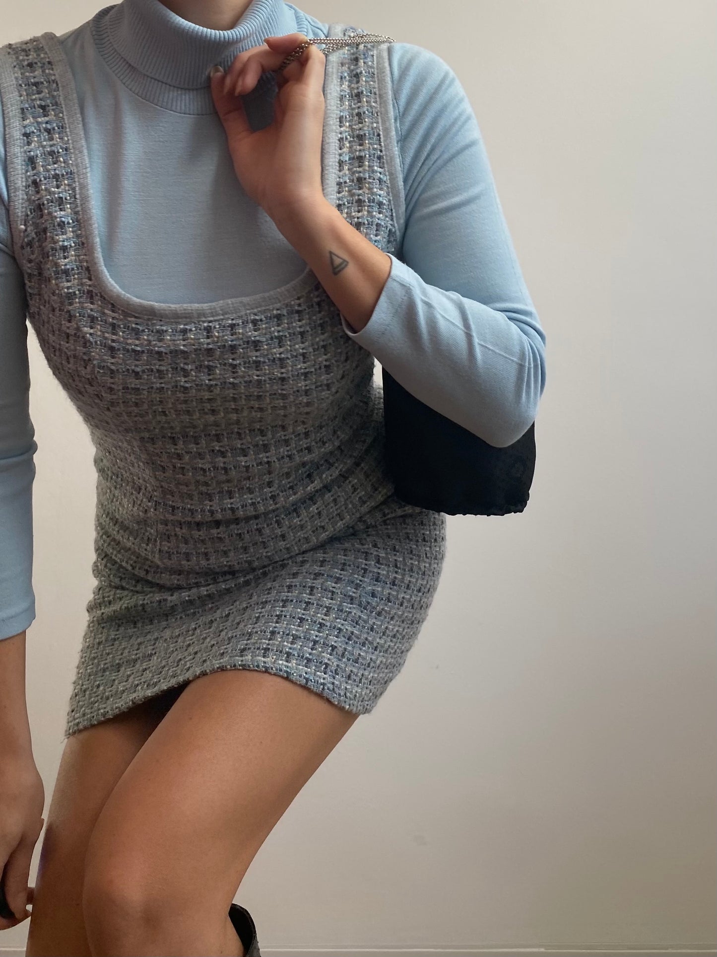 Mini dress in tweed