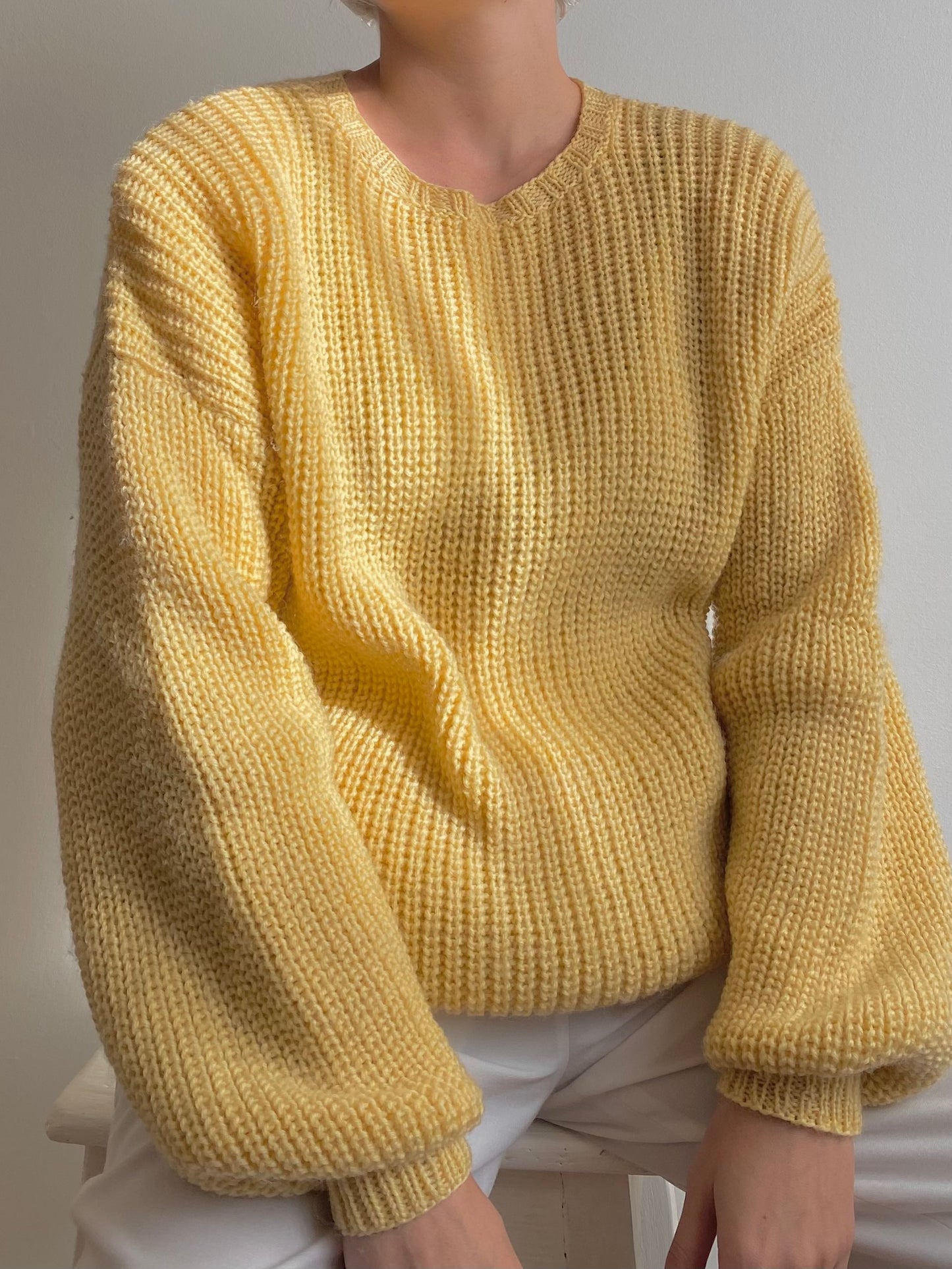 Maglione in lana giallo