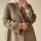 Cappotto in pura lana color tortora