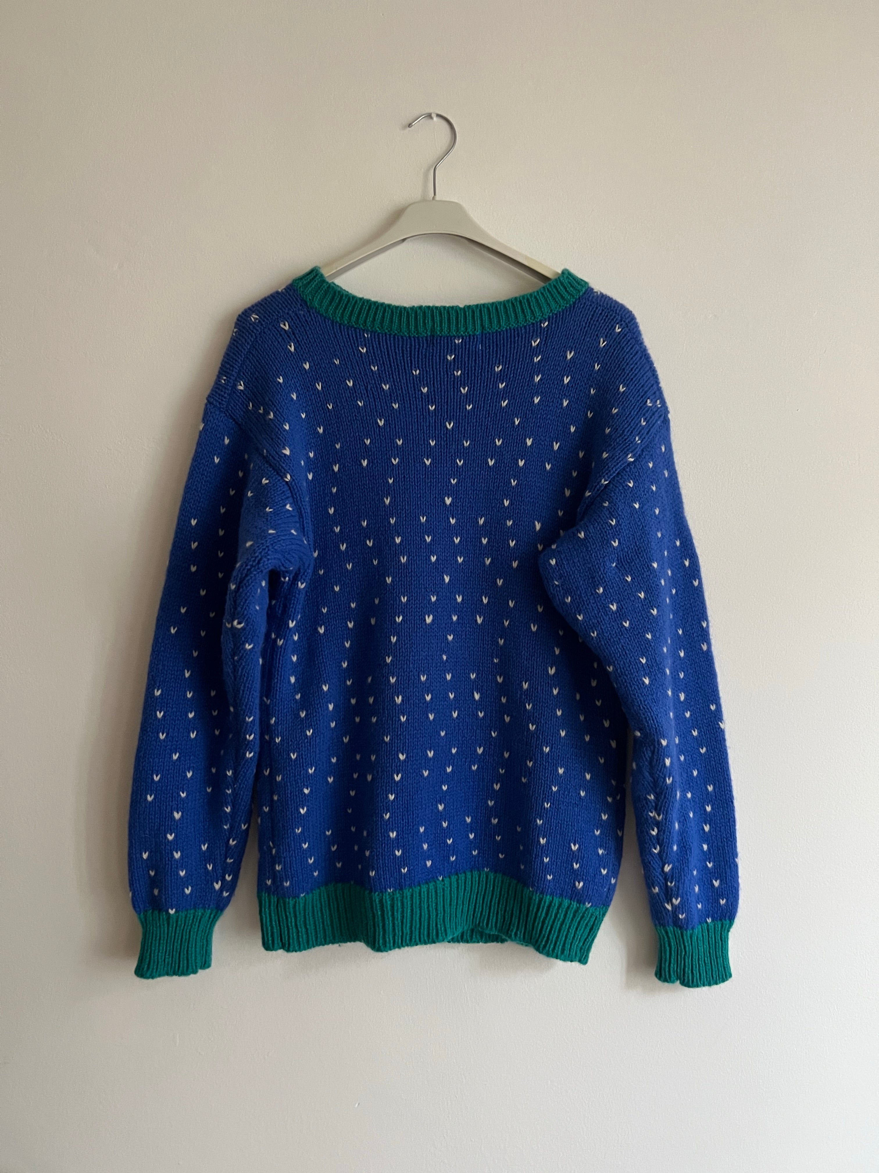 Maglione natalizio in lana shetland