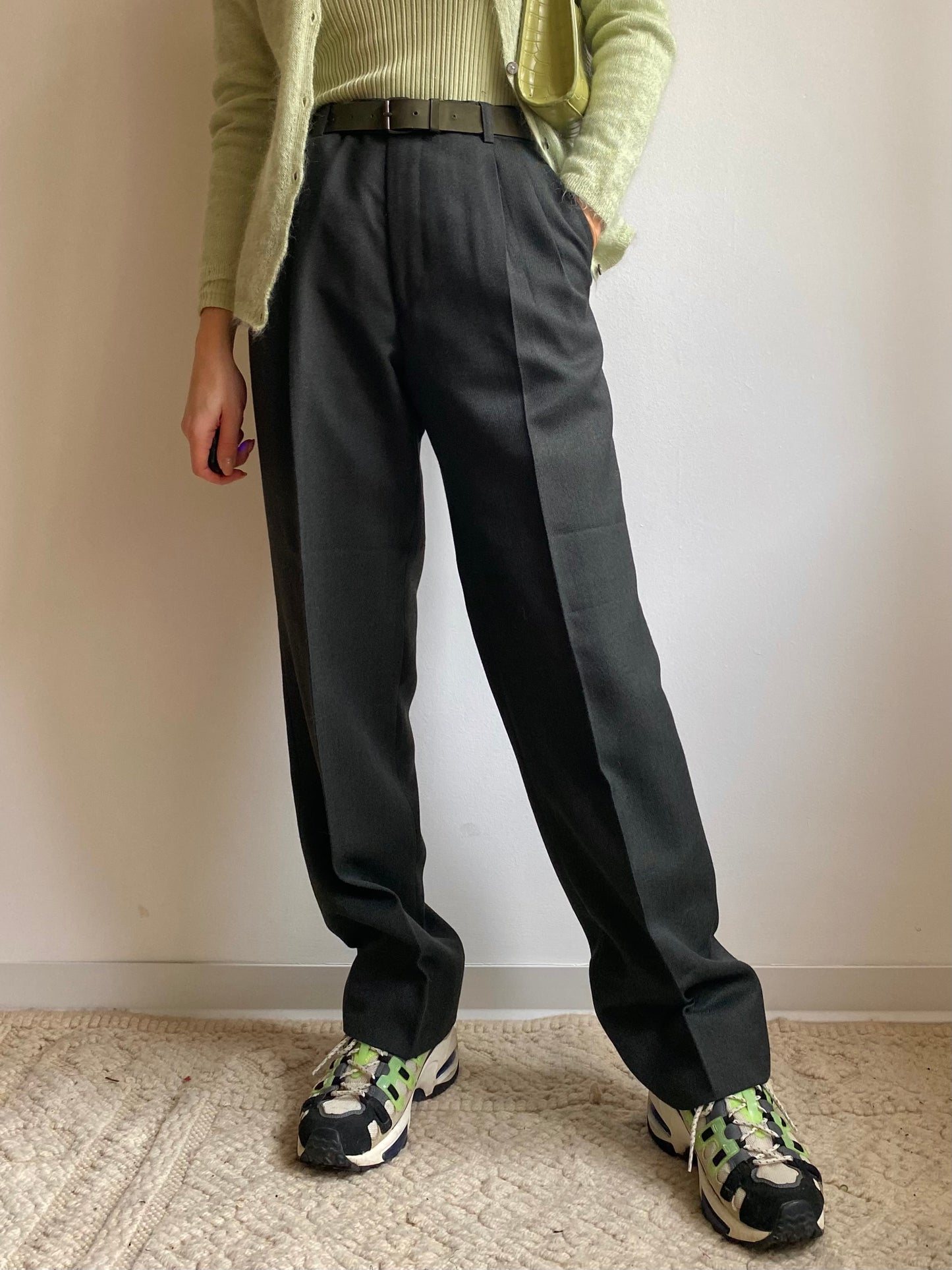 Pantaloni sartoriali verdi