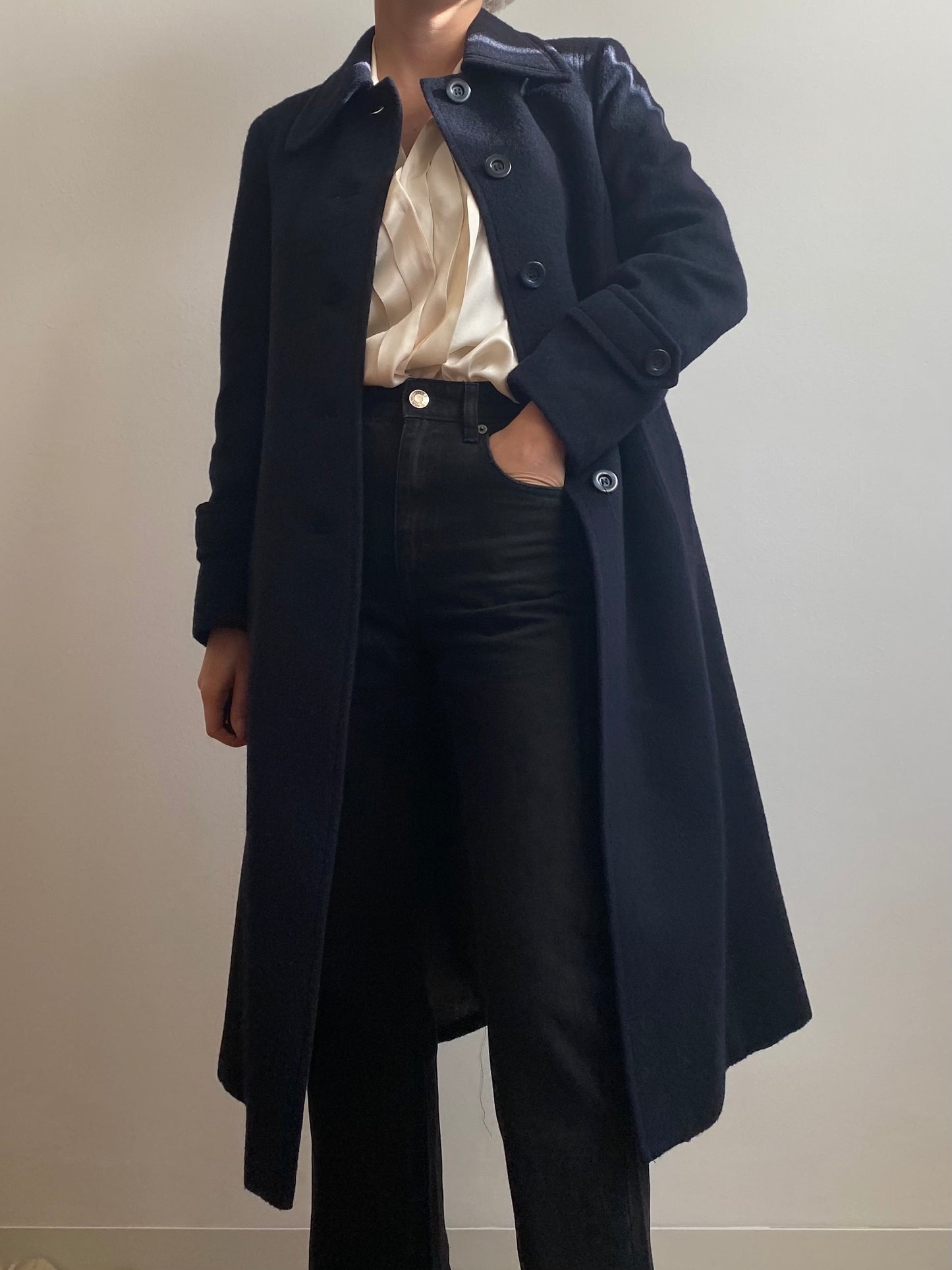 Cappotto loden blu