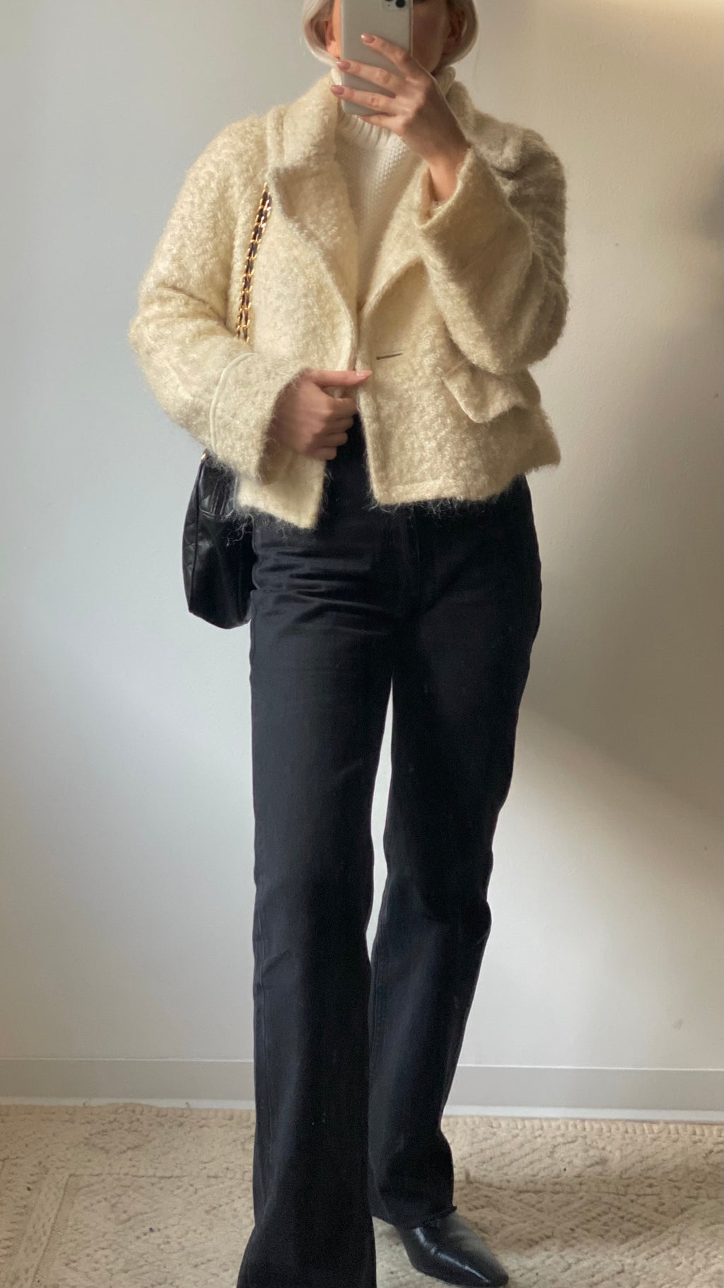 Giacca corta in lana bouclè