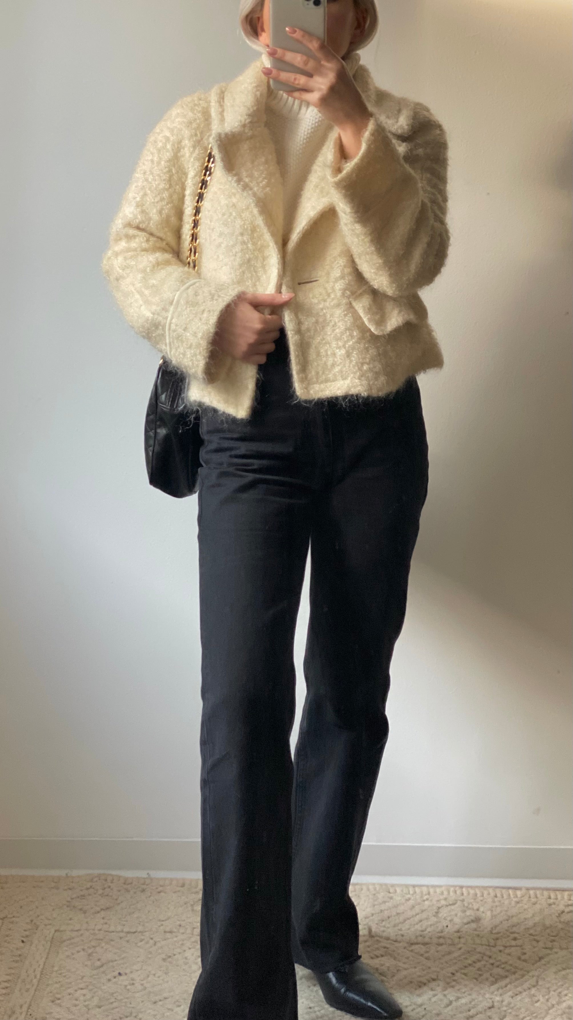 Giacca corta in lana bouclè