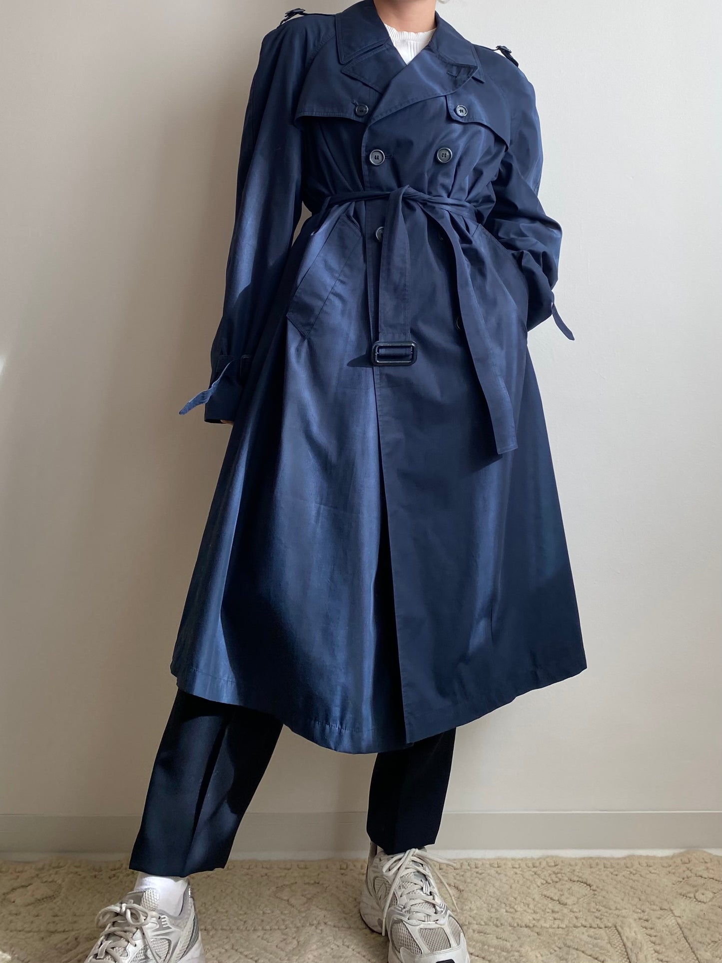 Trench coat blu