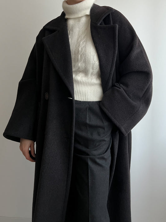 Marina Rinaldi wool and cashmere grey long coat