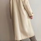 Cappotto in pura lana panna