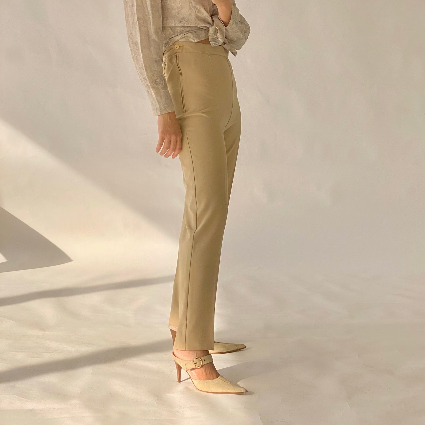 Pantaloni sartoriali beige