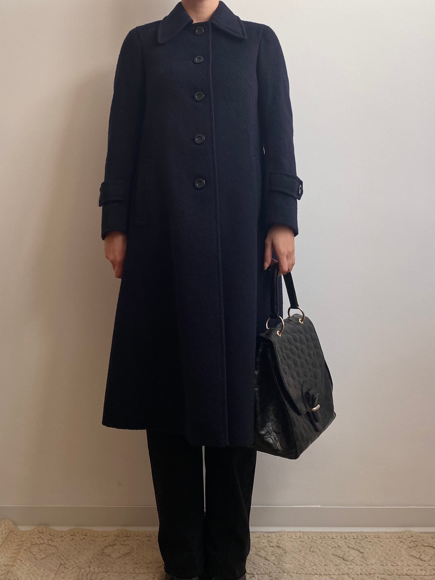 Cappotto loden blu