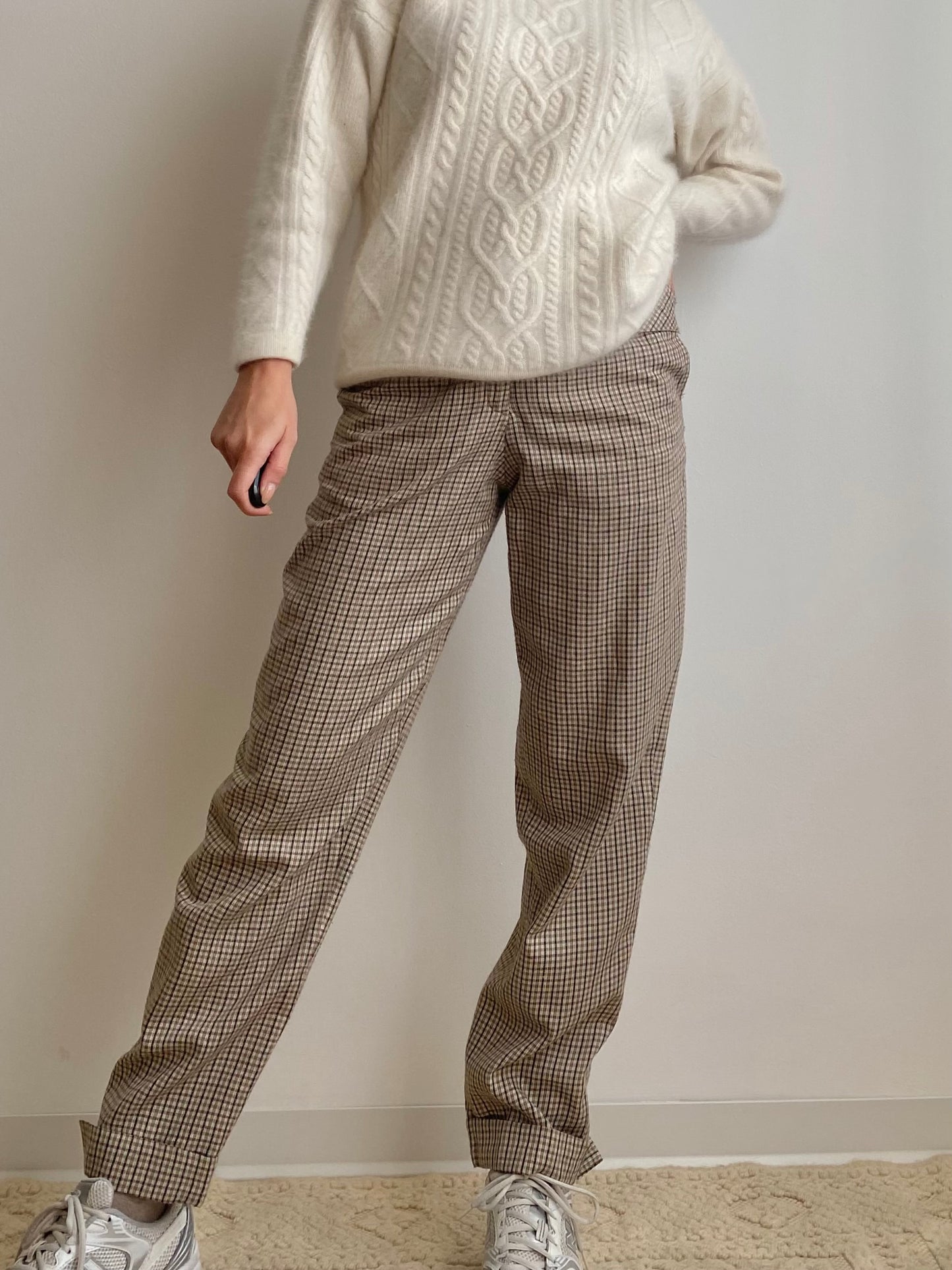 Pantaloni a quadretti vintage