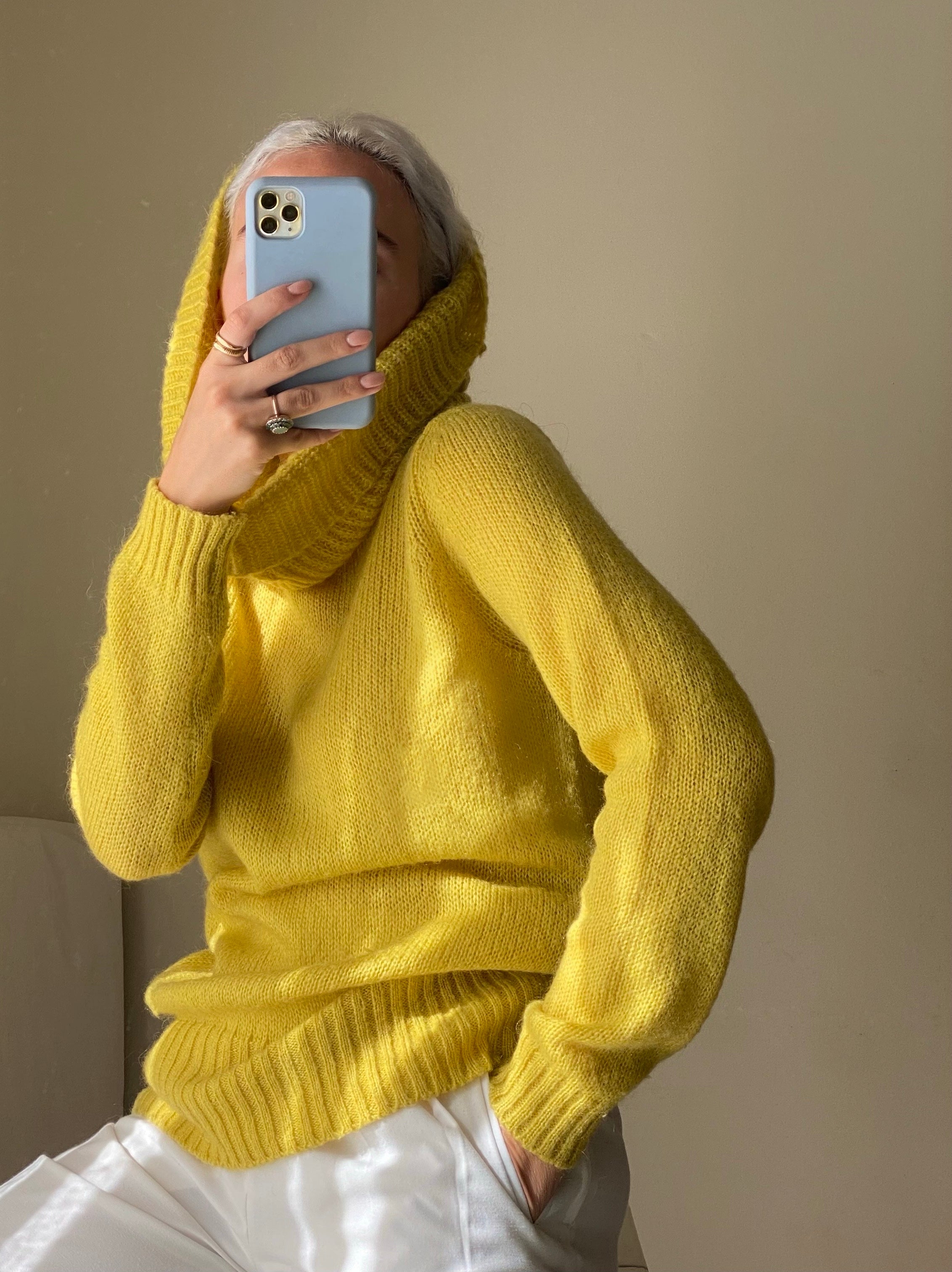 Maglione in lana e mohair