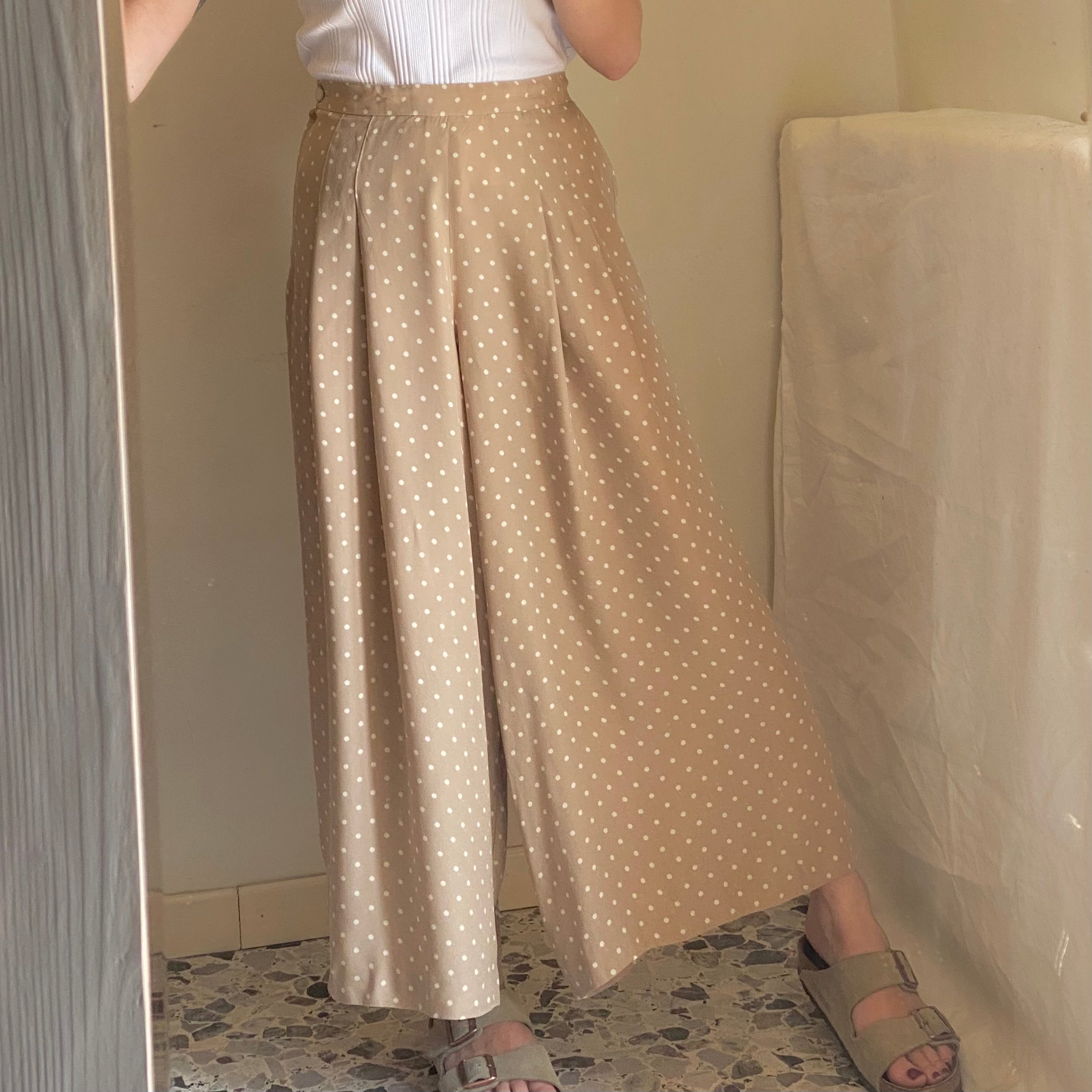 Pantaloni sartoriali in seta