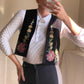 Gilet in pelle stampata