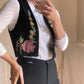 Gilet in pelle stampata