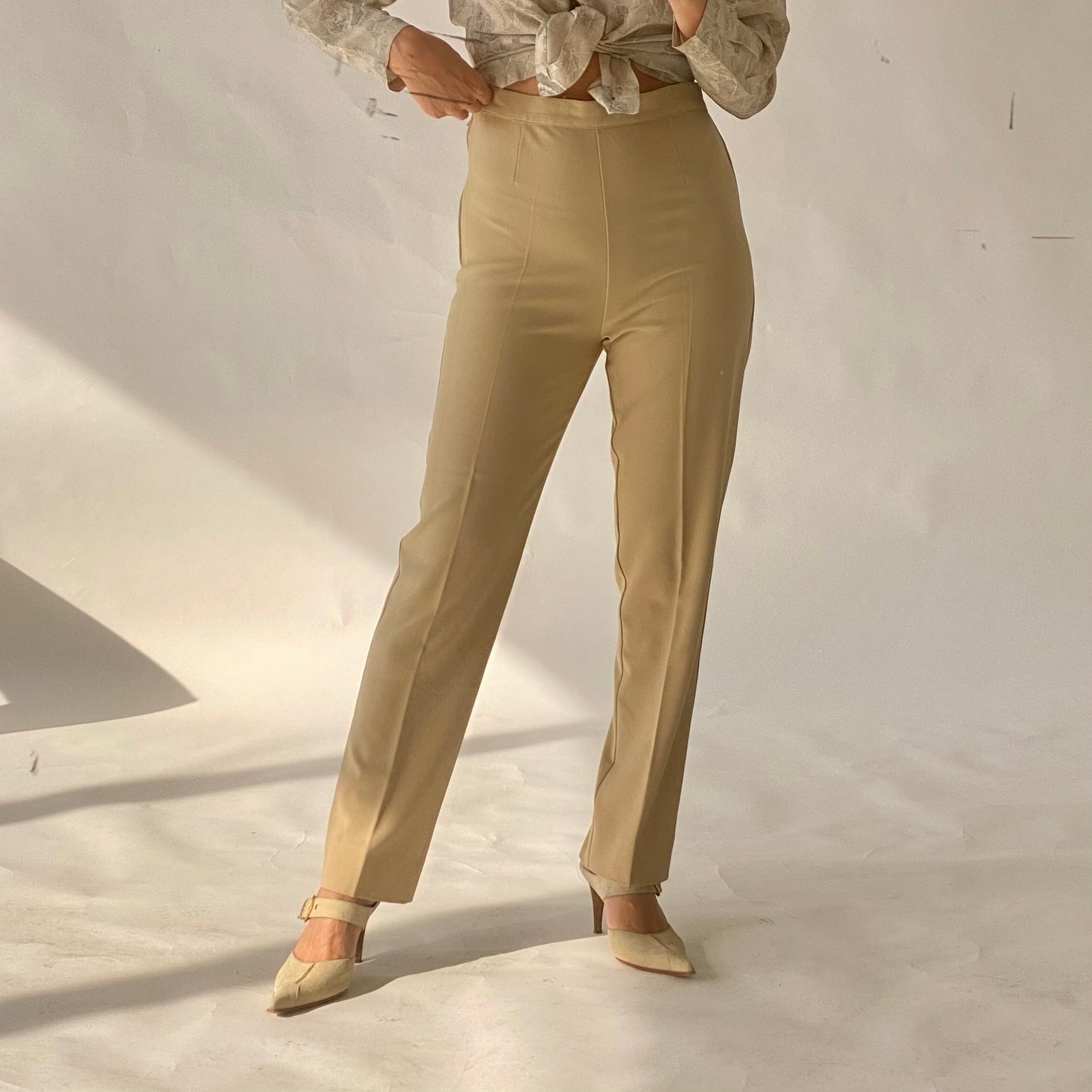 Pantaloni sartoriali beige