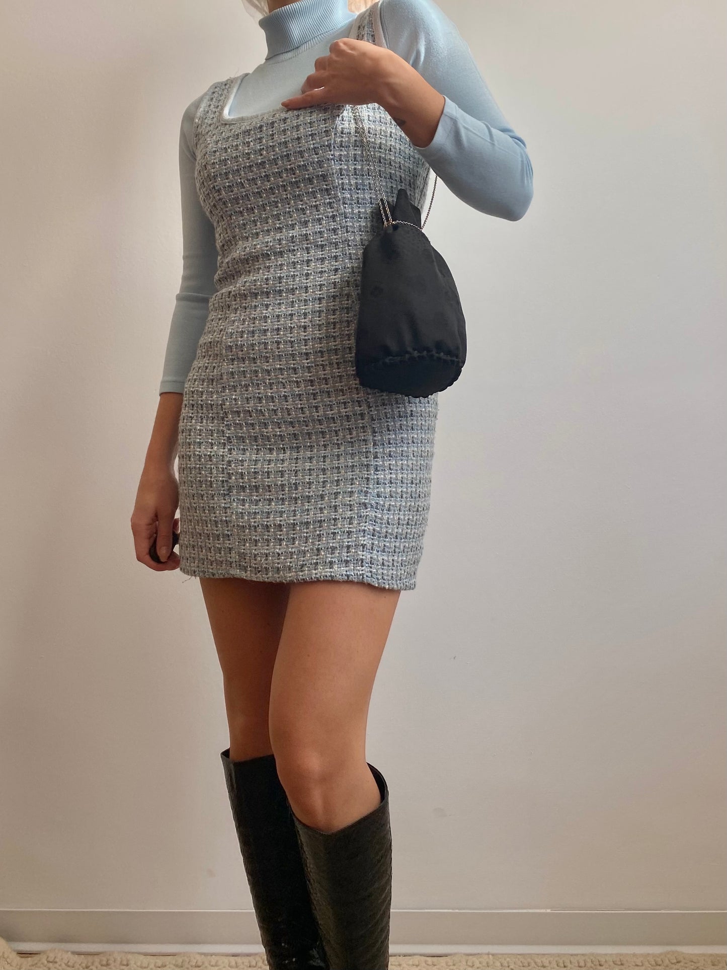 Mini dress in tweed