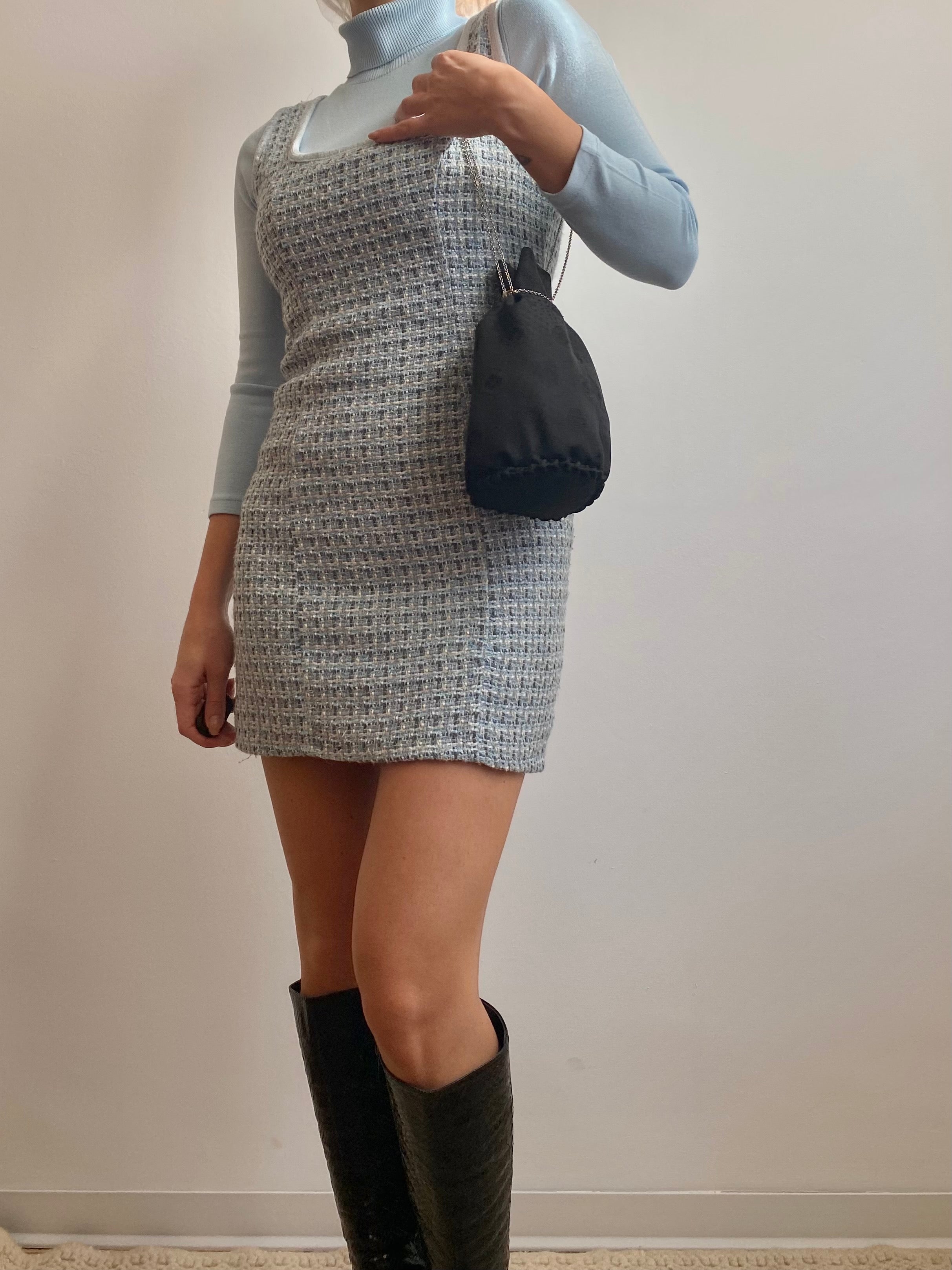 Mini dress in tweed