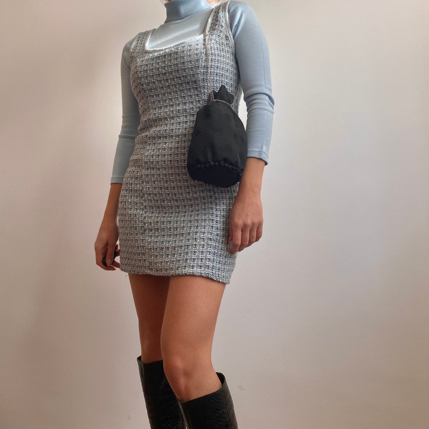 Mini dress in tweed