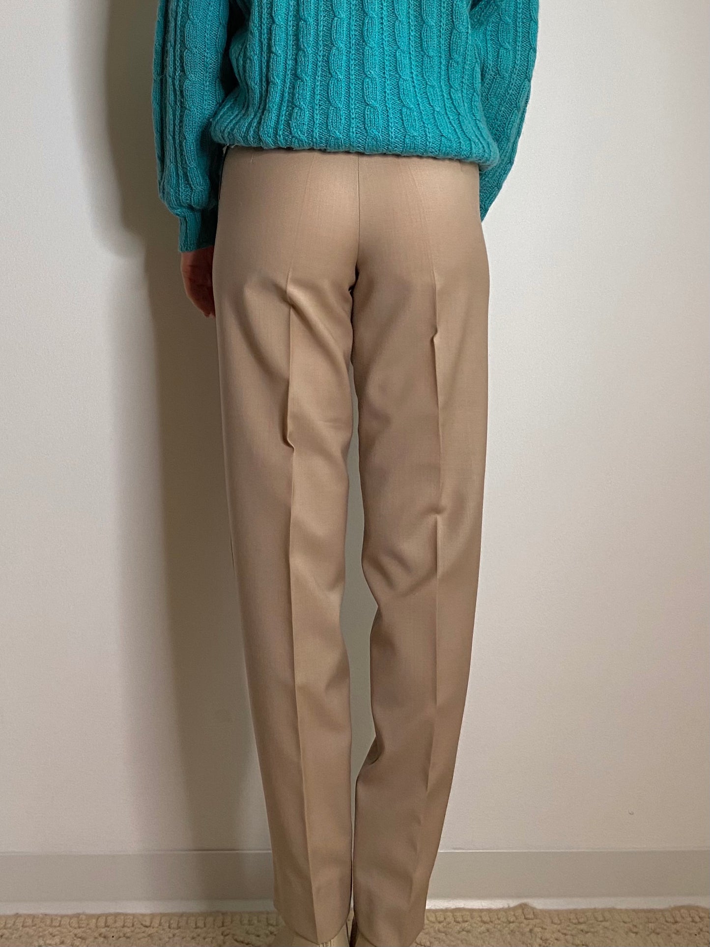 Pantaloni in lana beige