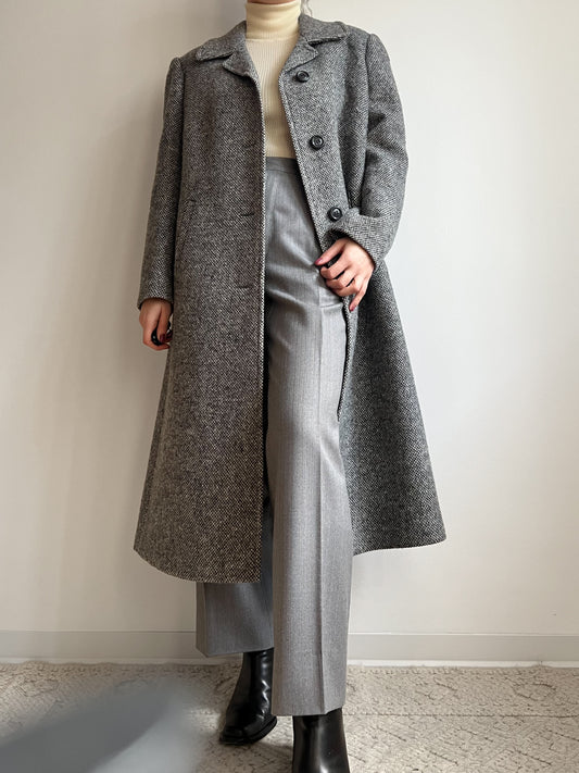 Cappotto in tweed grigio