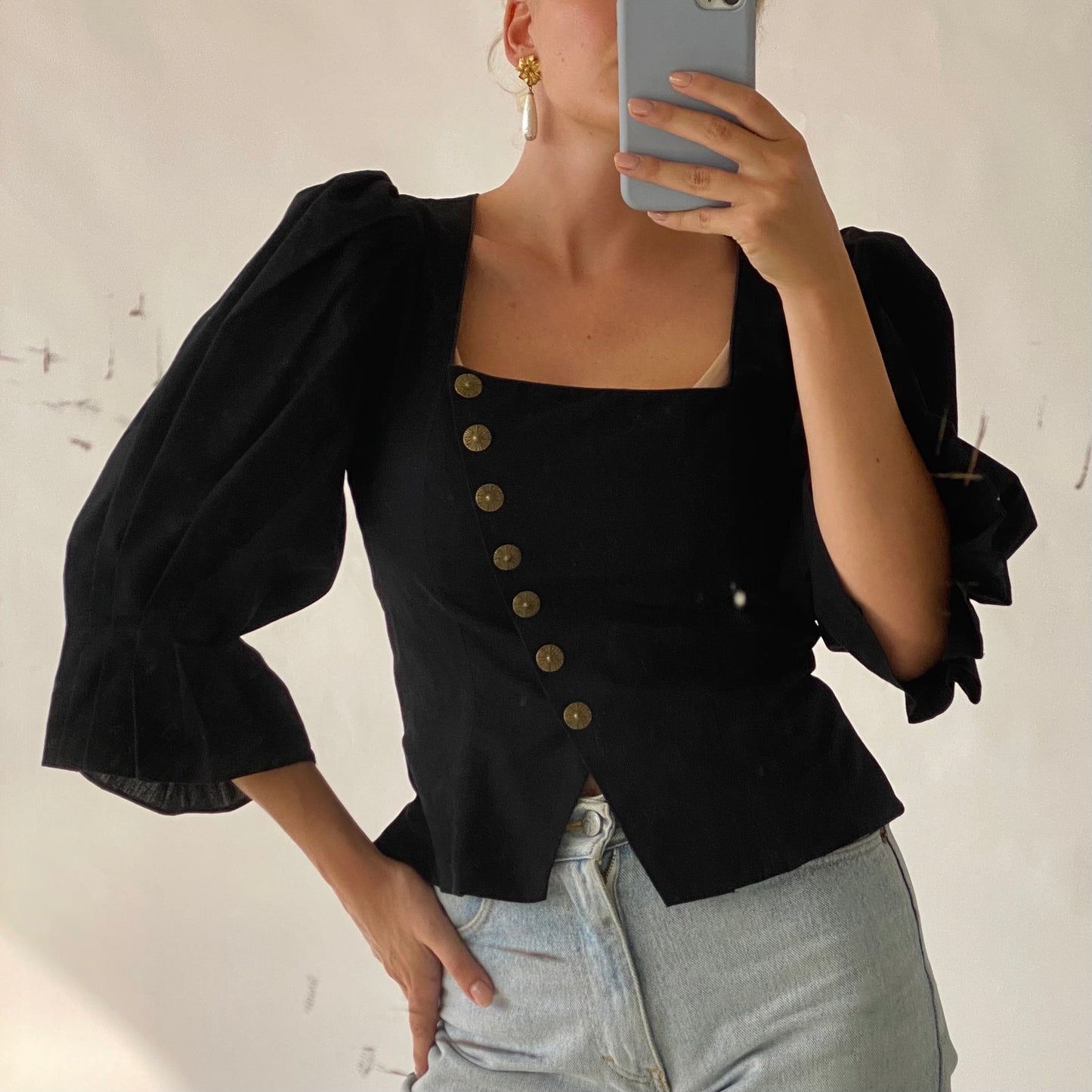 Blusa austriaca vintage