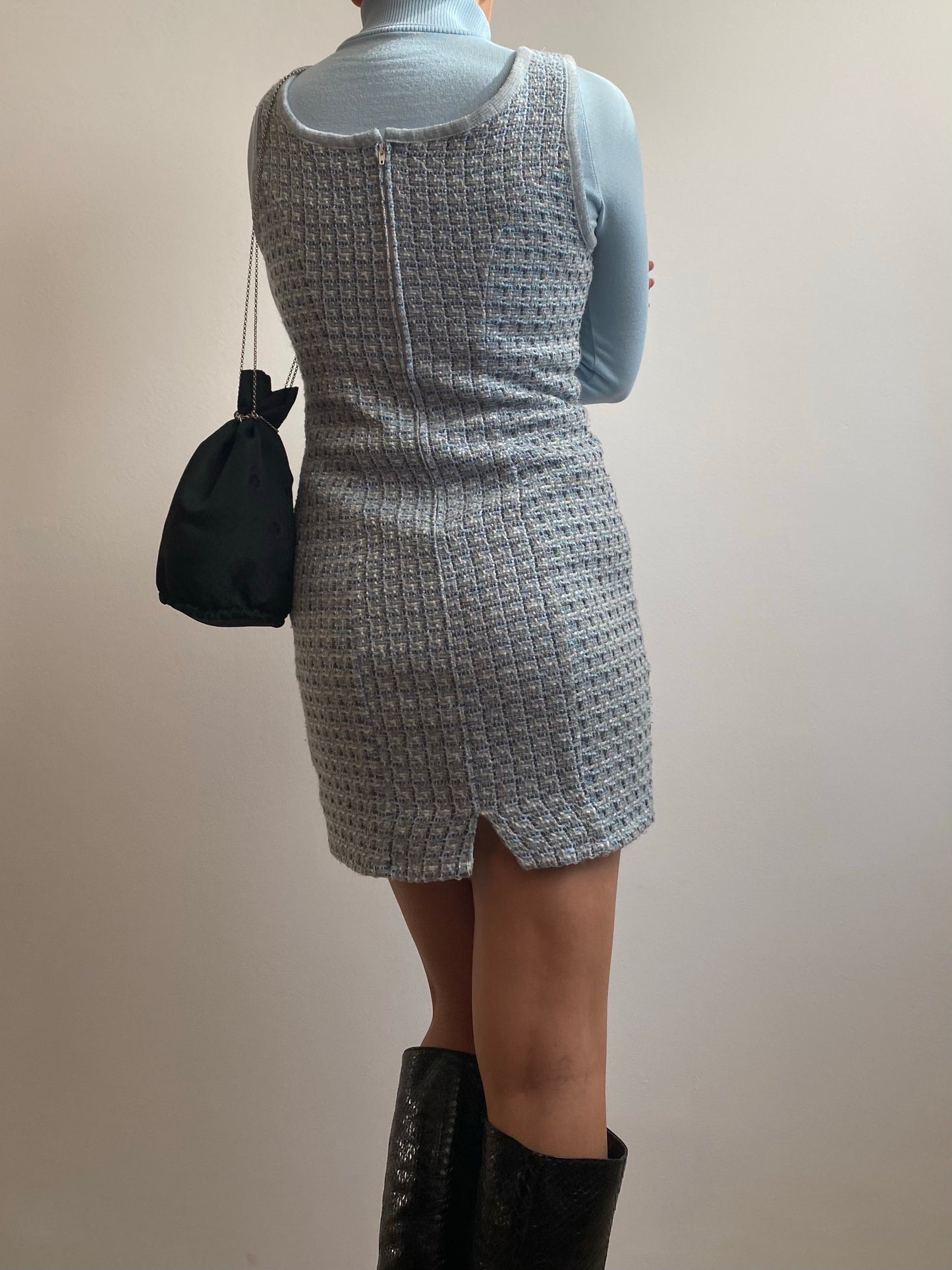 Mini dress in tweed