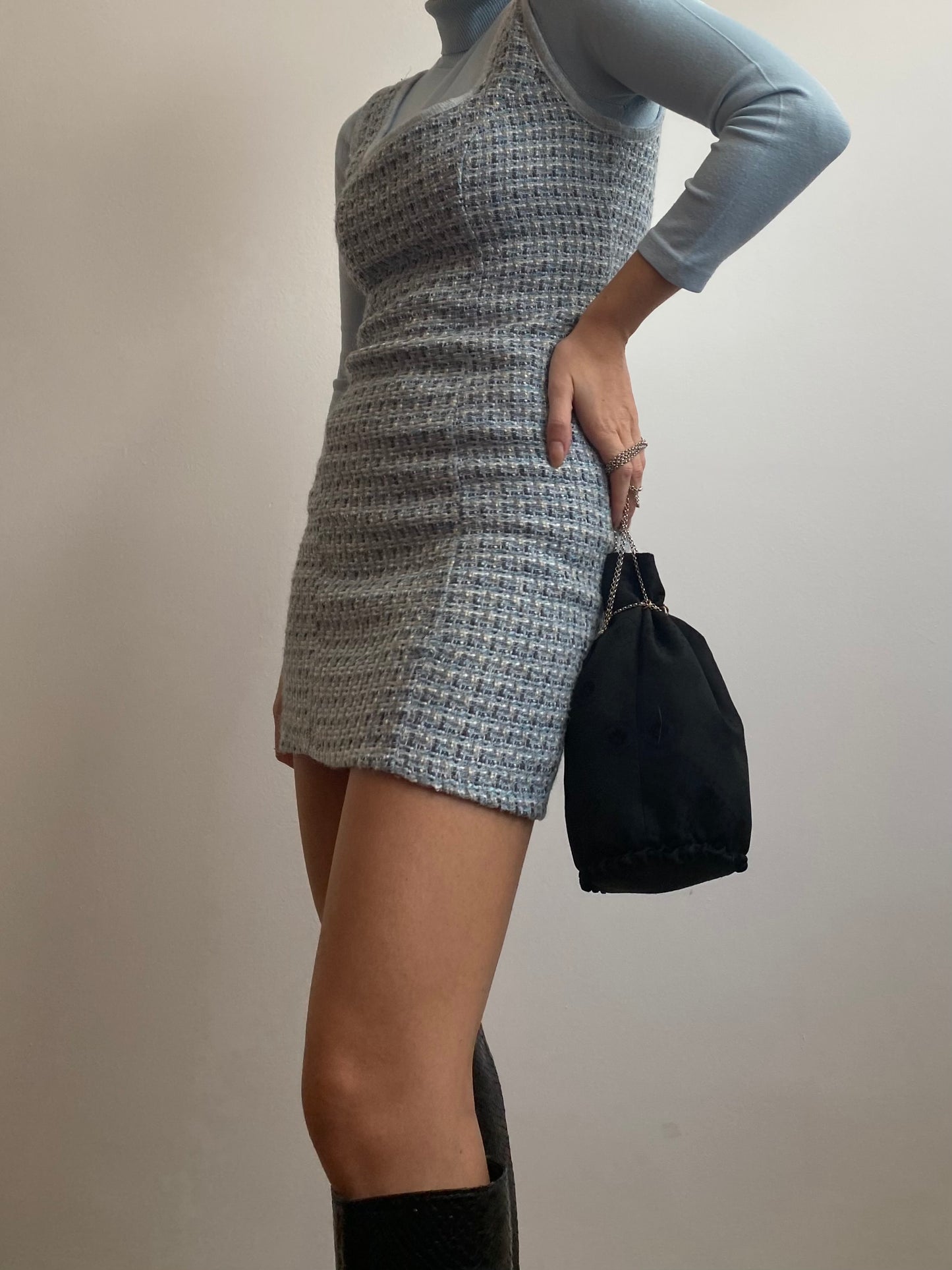 Mini dress in tweed