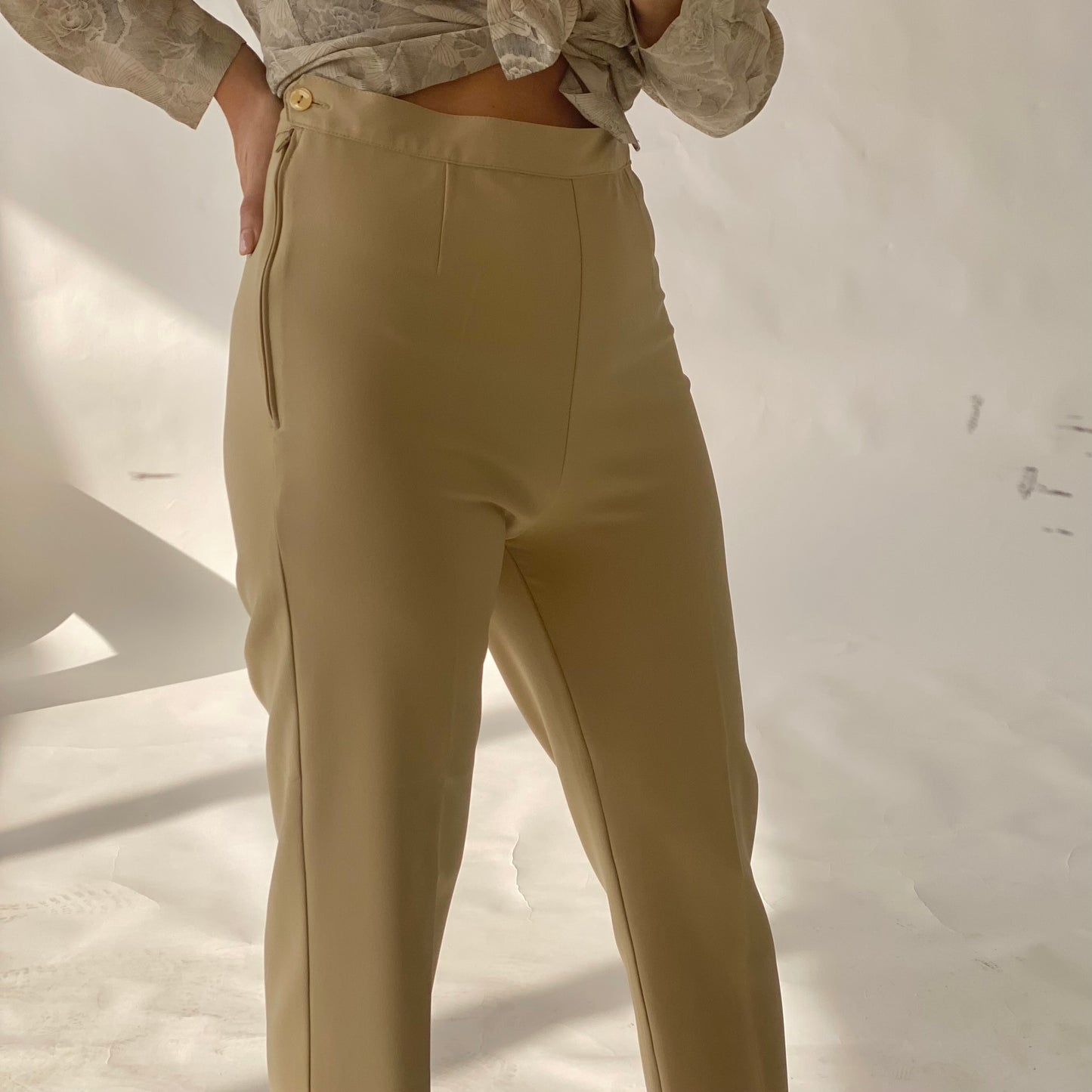 Pantaloni sartoriali beige