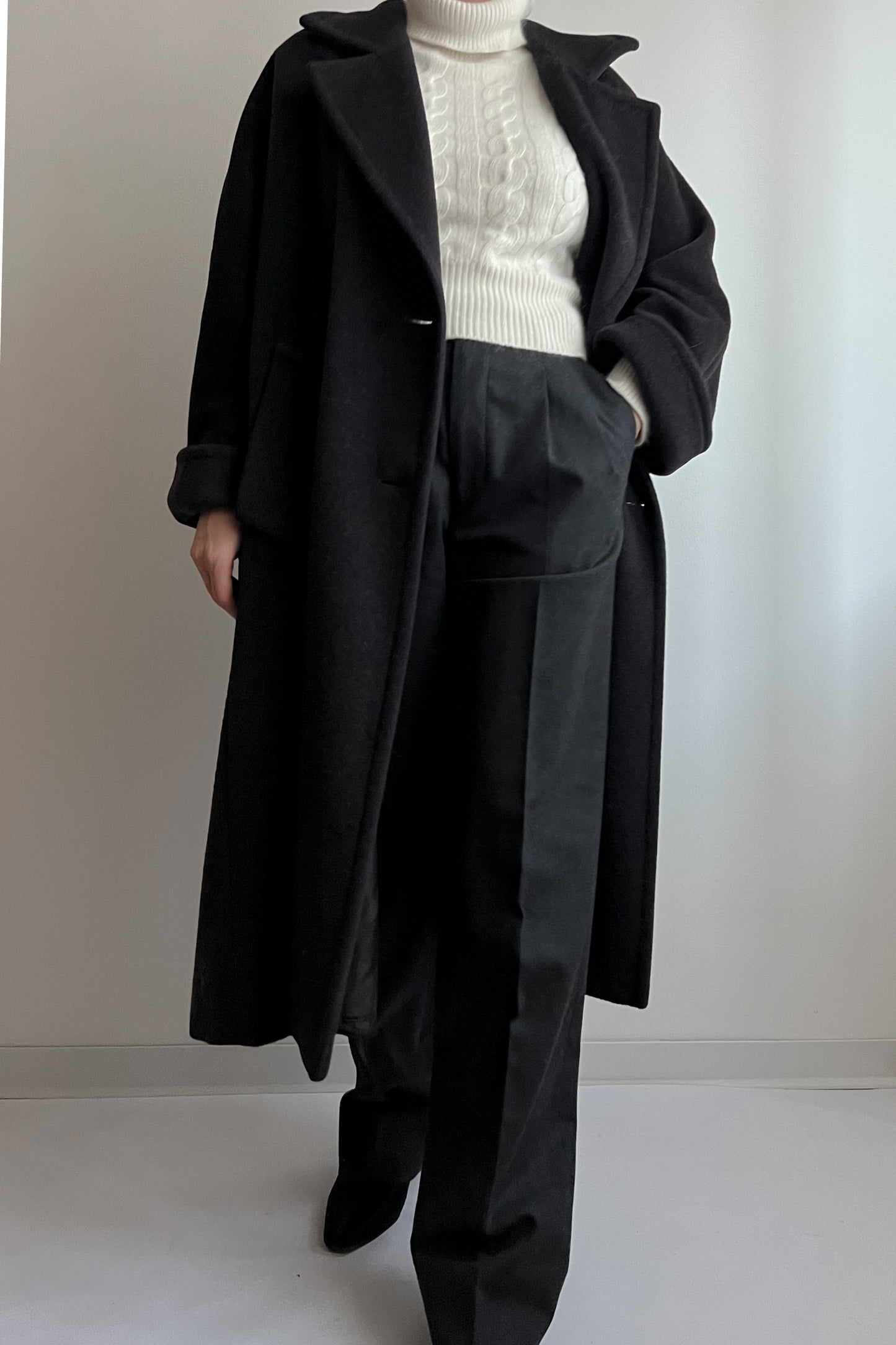 Marina Rinaldi wool and cashmere grey long coat