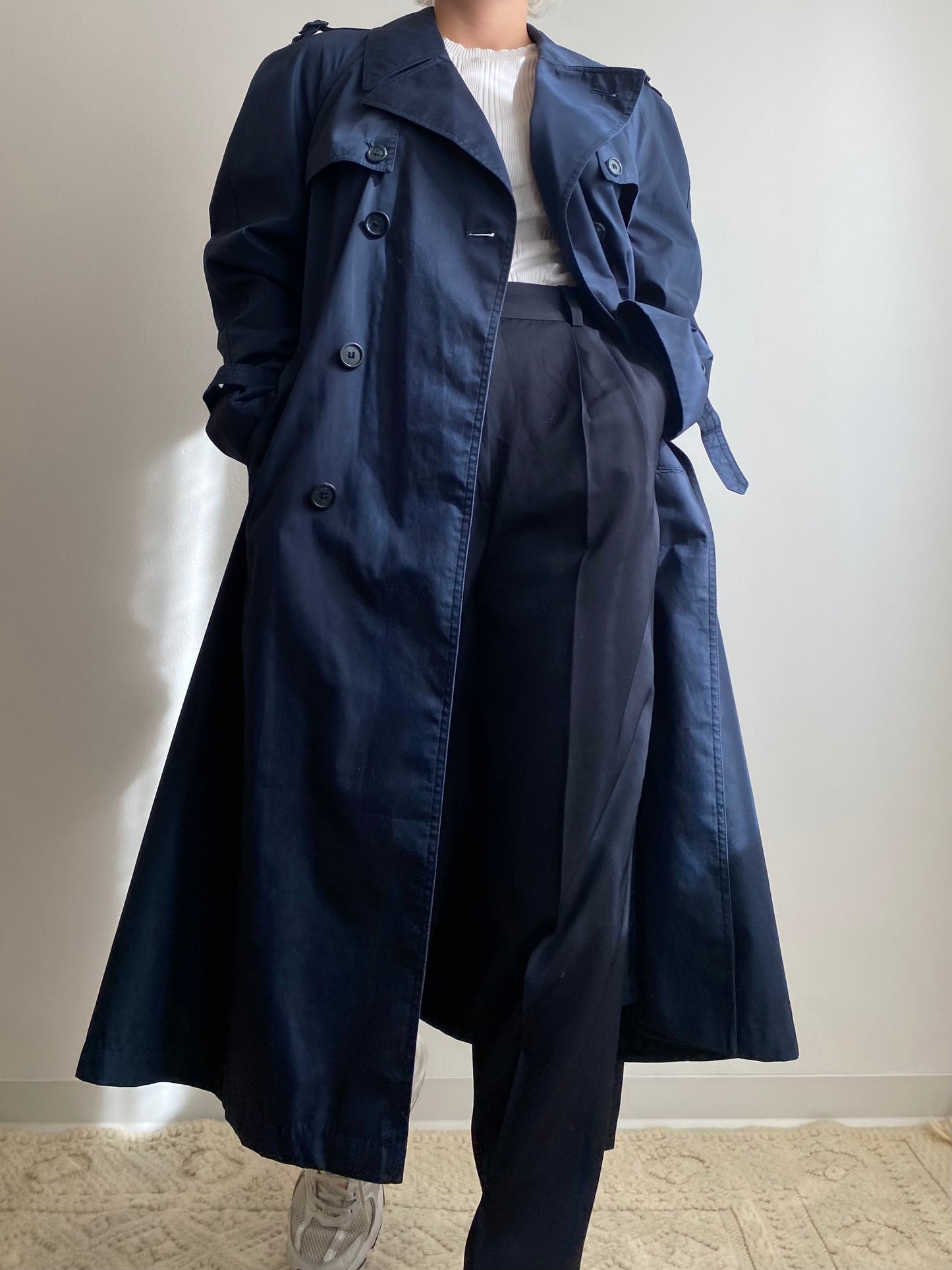 Trench coat blu