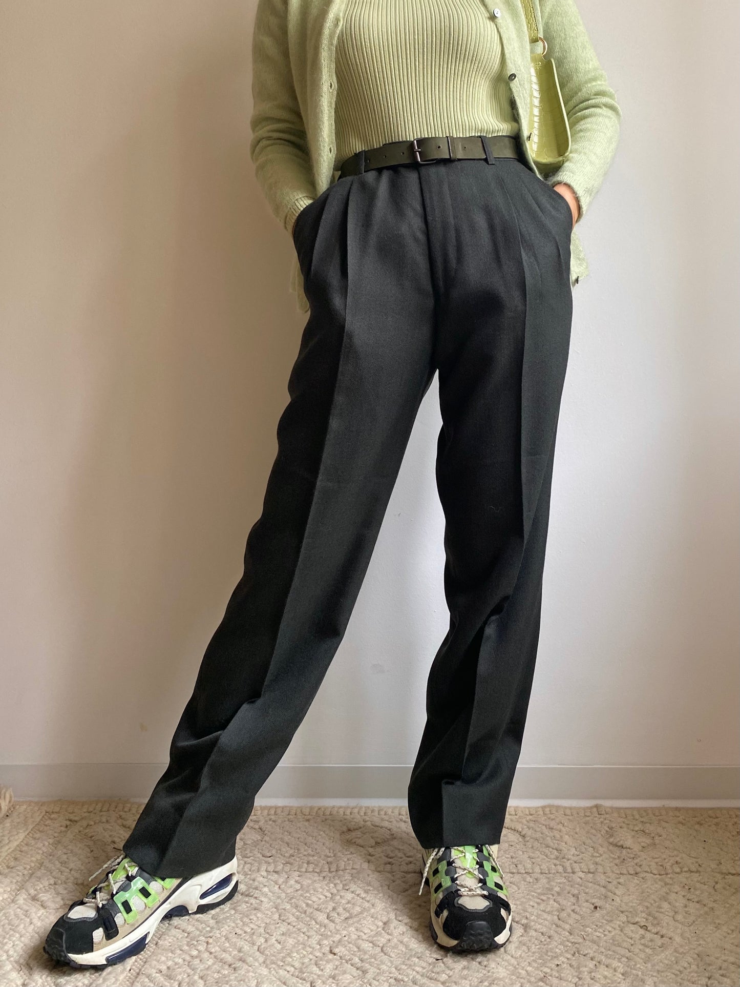 Pantaloni sartoriali verdi